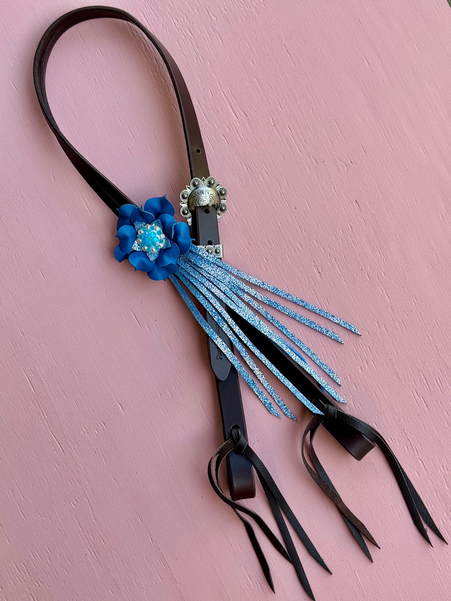 Blue Fringe Ring Breast Collar
