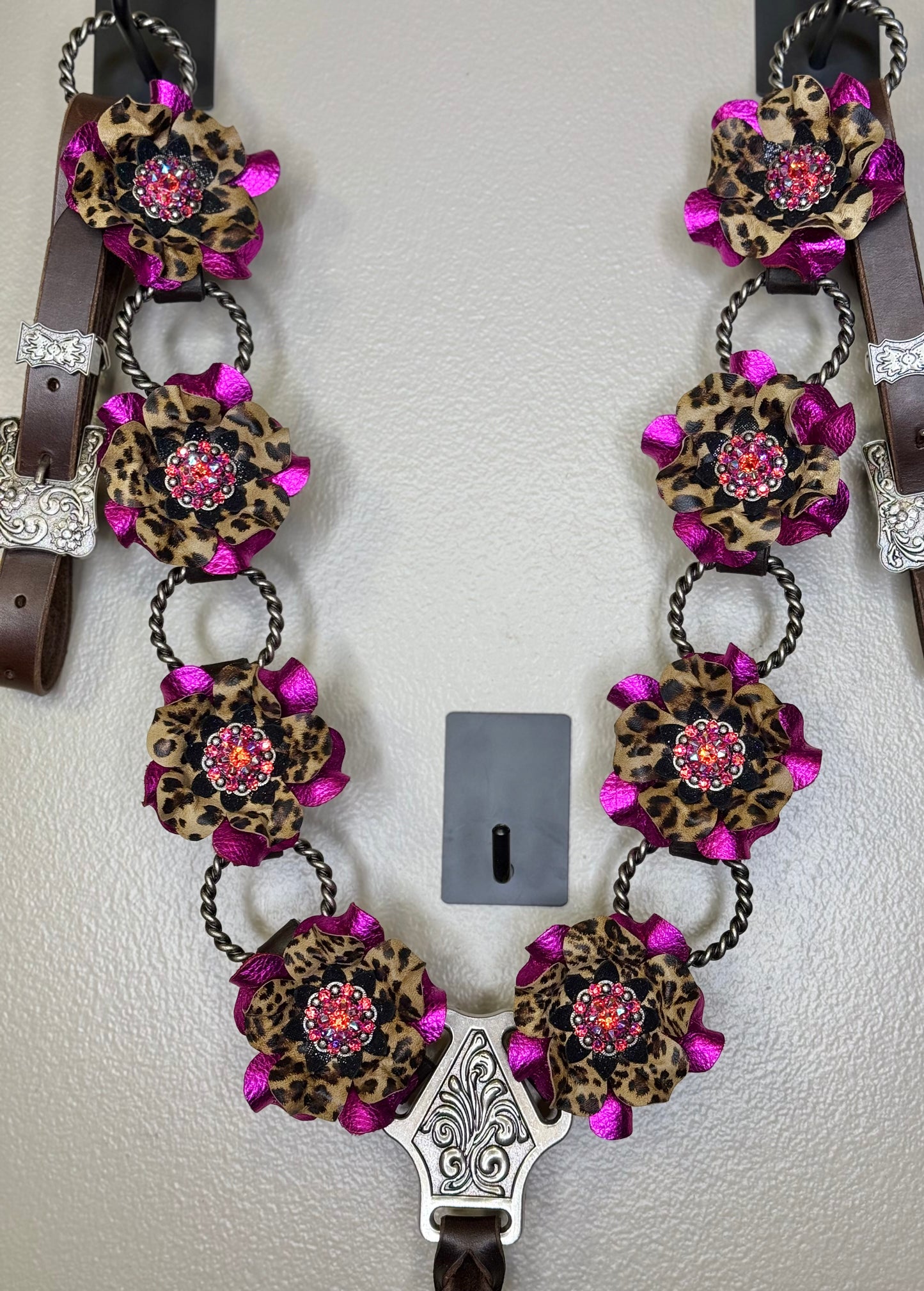 Pink Cheetah Posey Ring Breast Collar