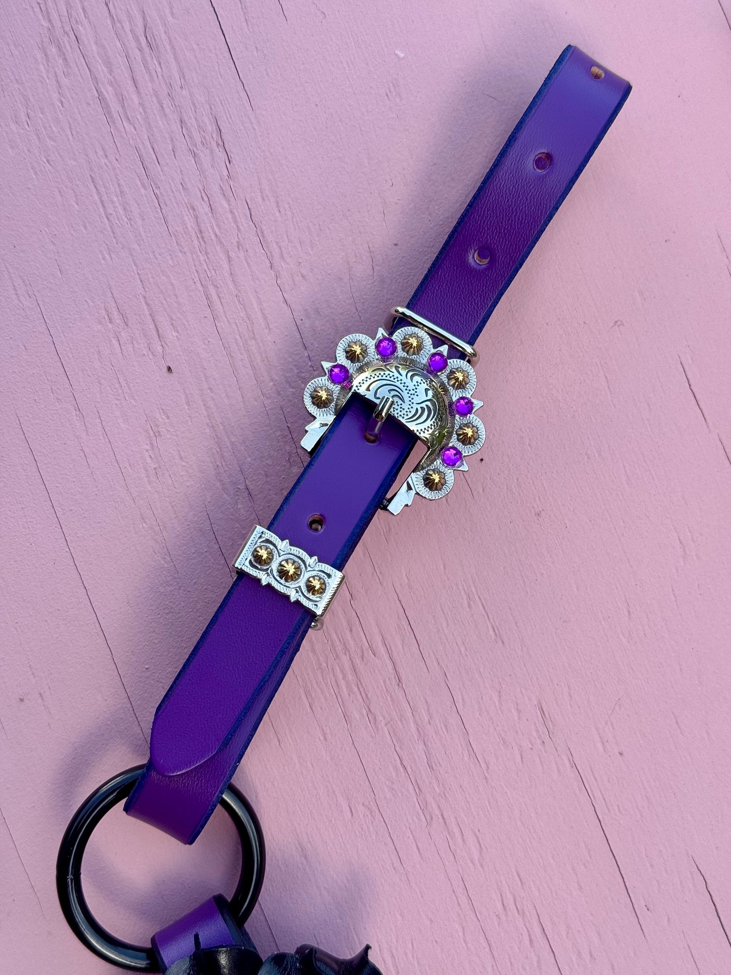 Purple Black Ring Breast Collar