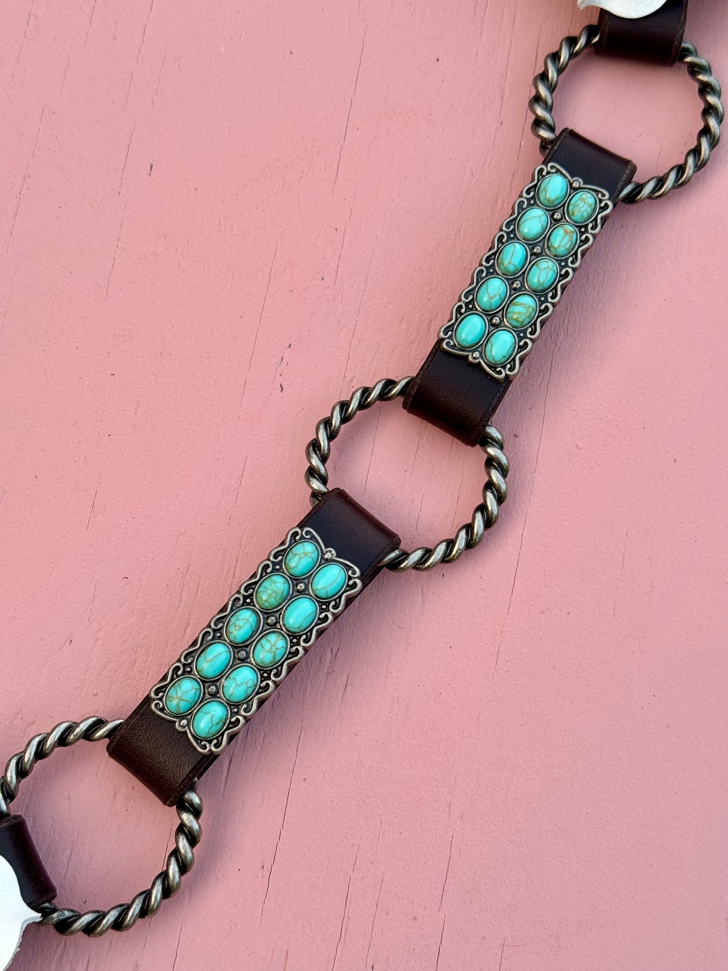White Turquoise Ring Breast Collar