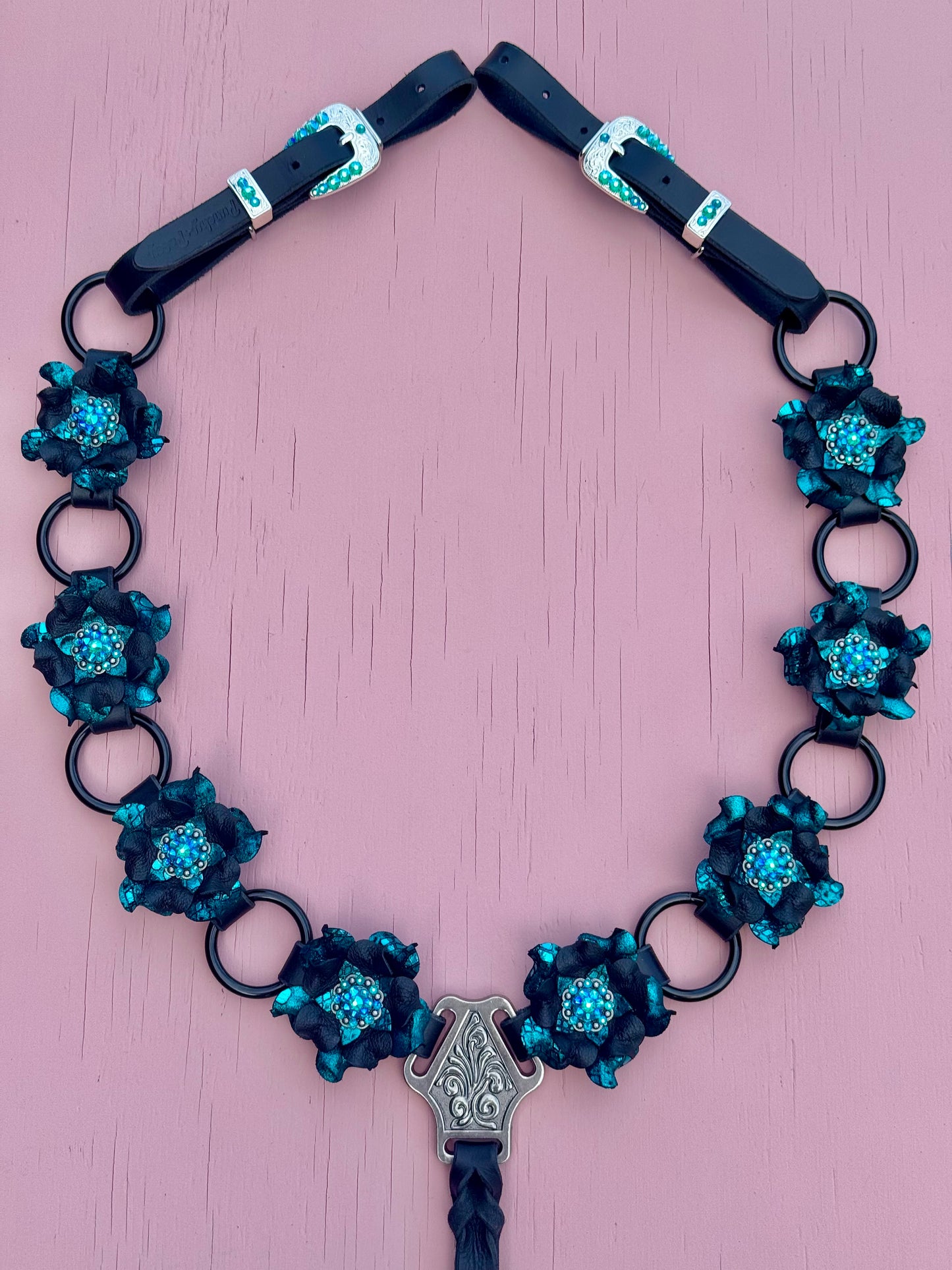 Black & Turquoise Ring Breast Collar