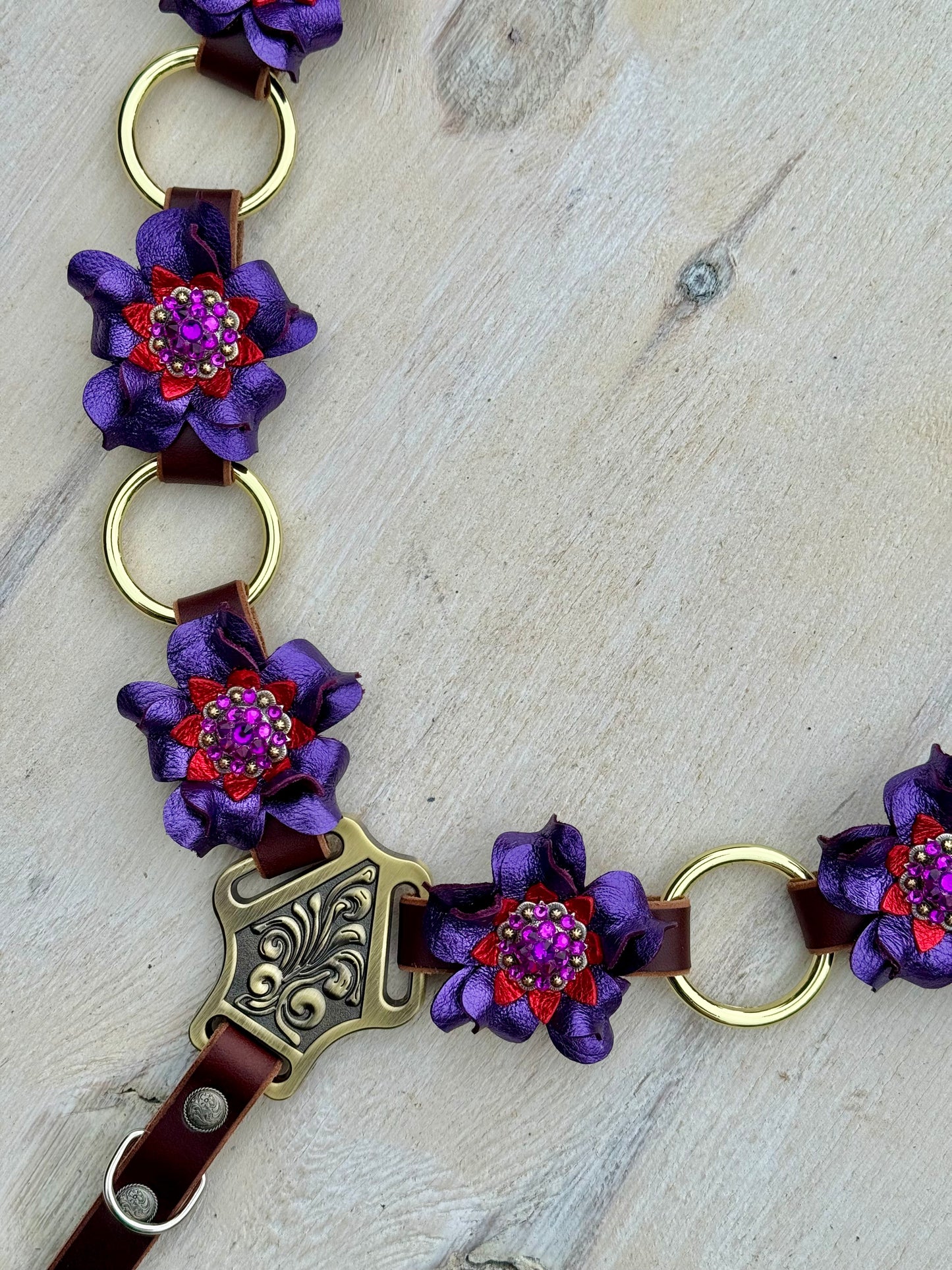 Purple Gold Ring Breast Collar