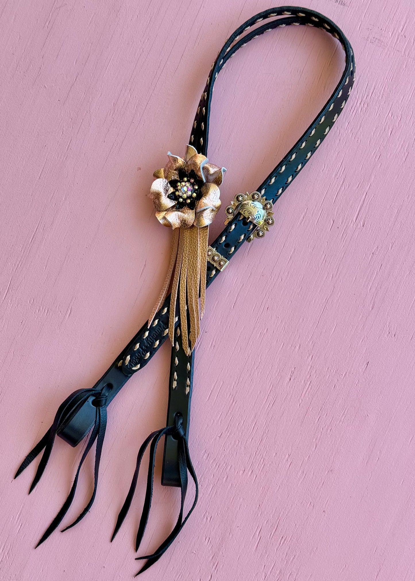 Black Rose Gold Headstall