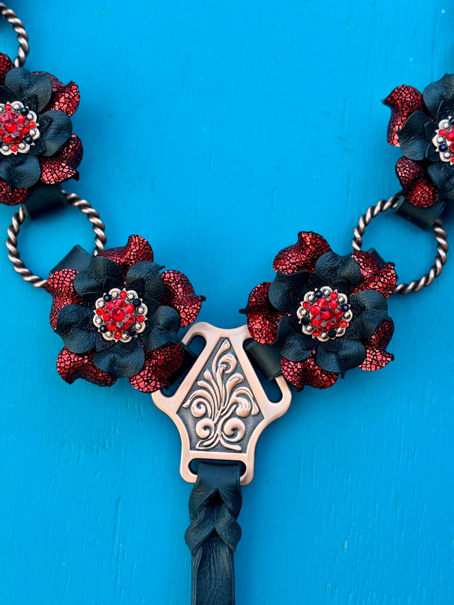 Red/Black Posey Ring Breast Collar