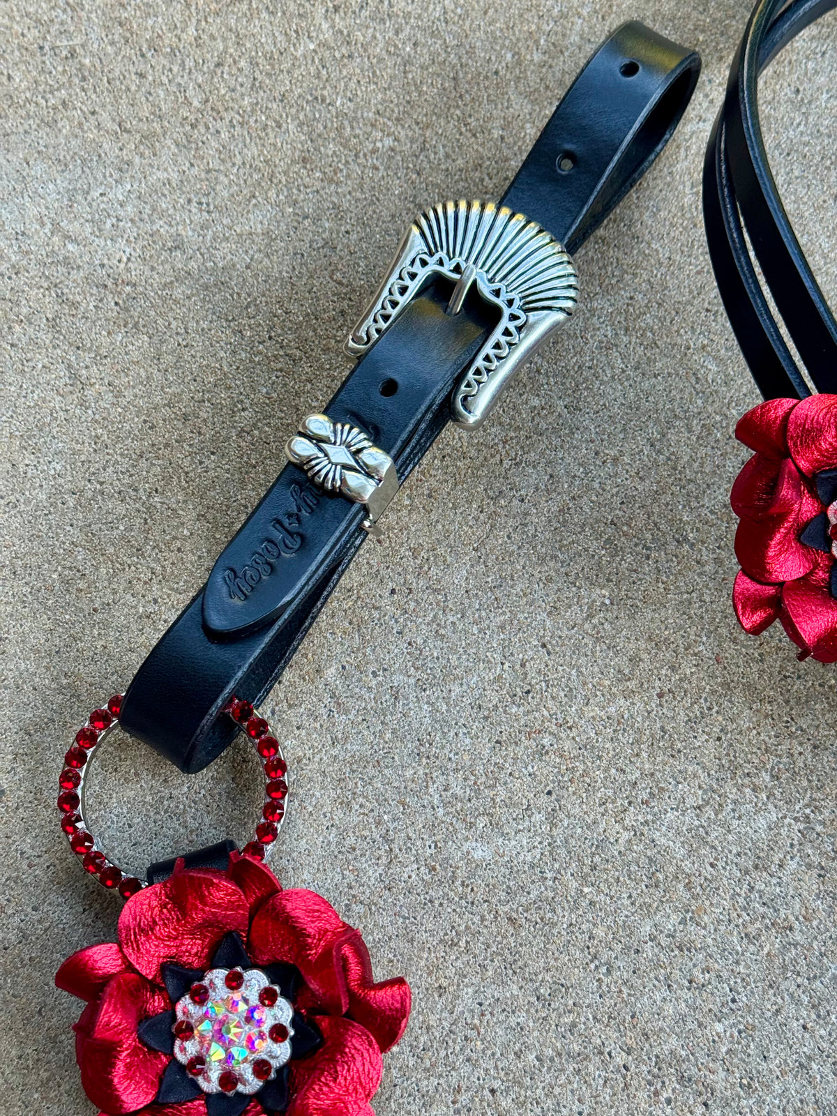 Metallic Red Ring Breast Collar