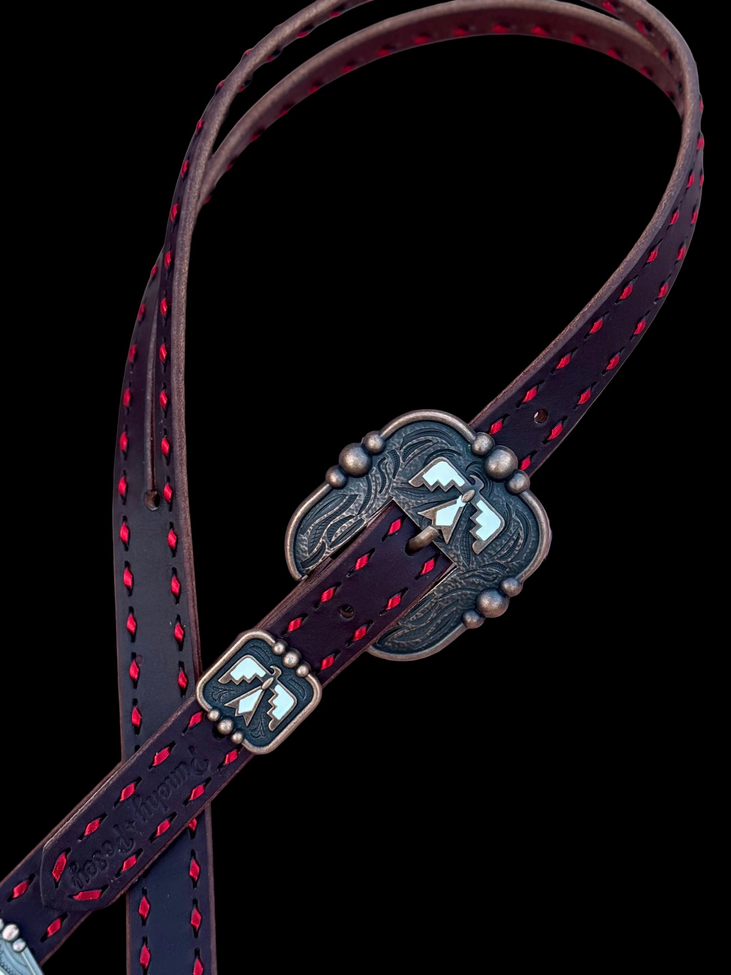 Metallic Red Thunderbird Headstall