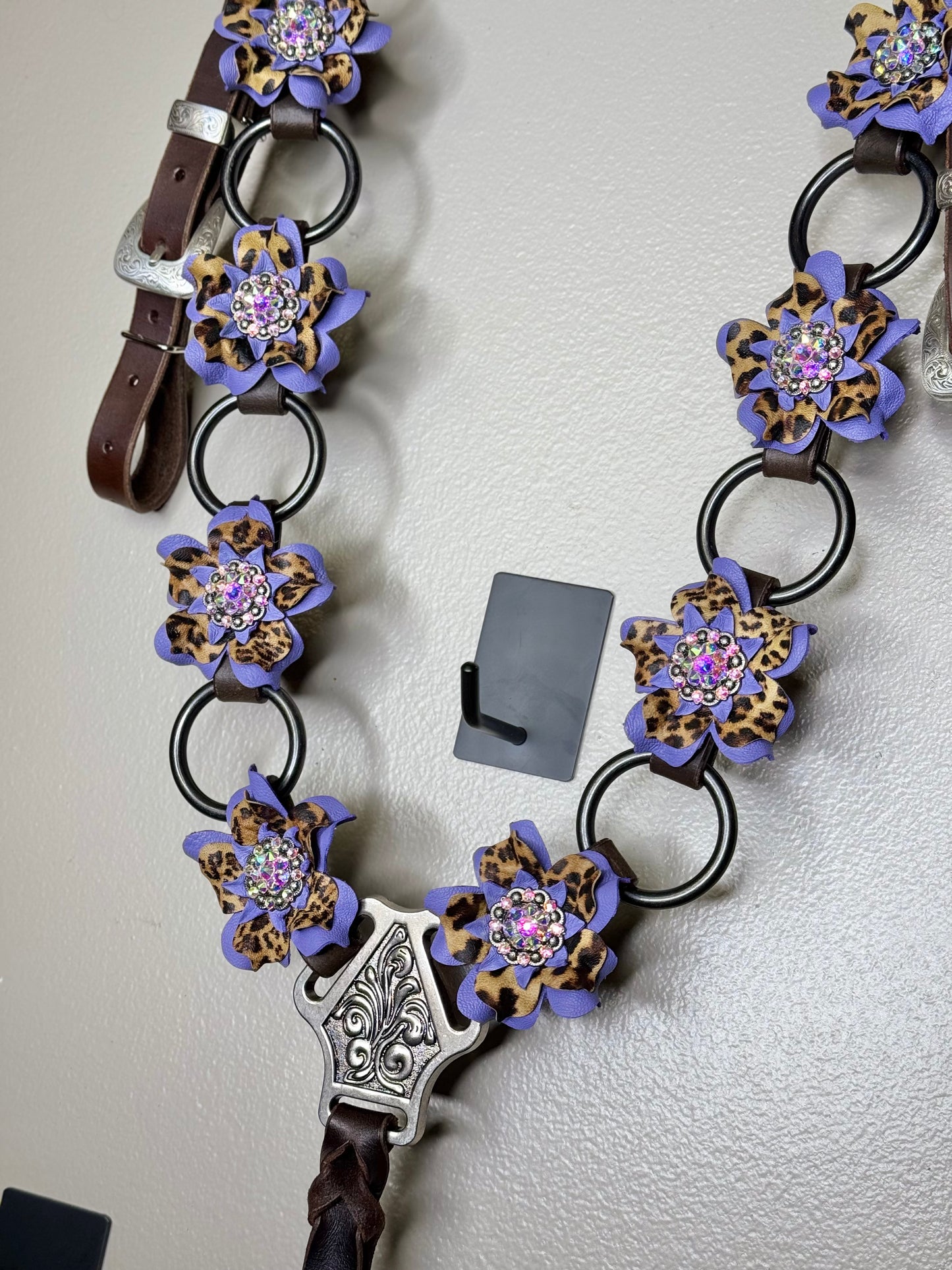 Lilac Cheetah Posey Ring Breast Collar