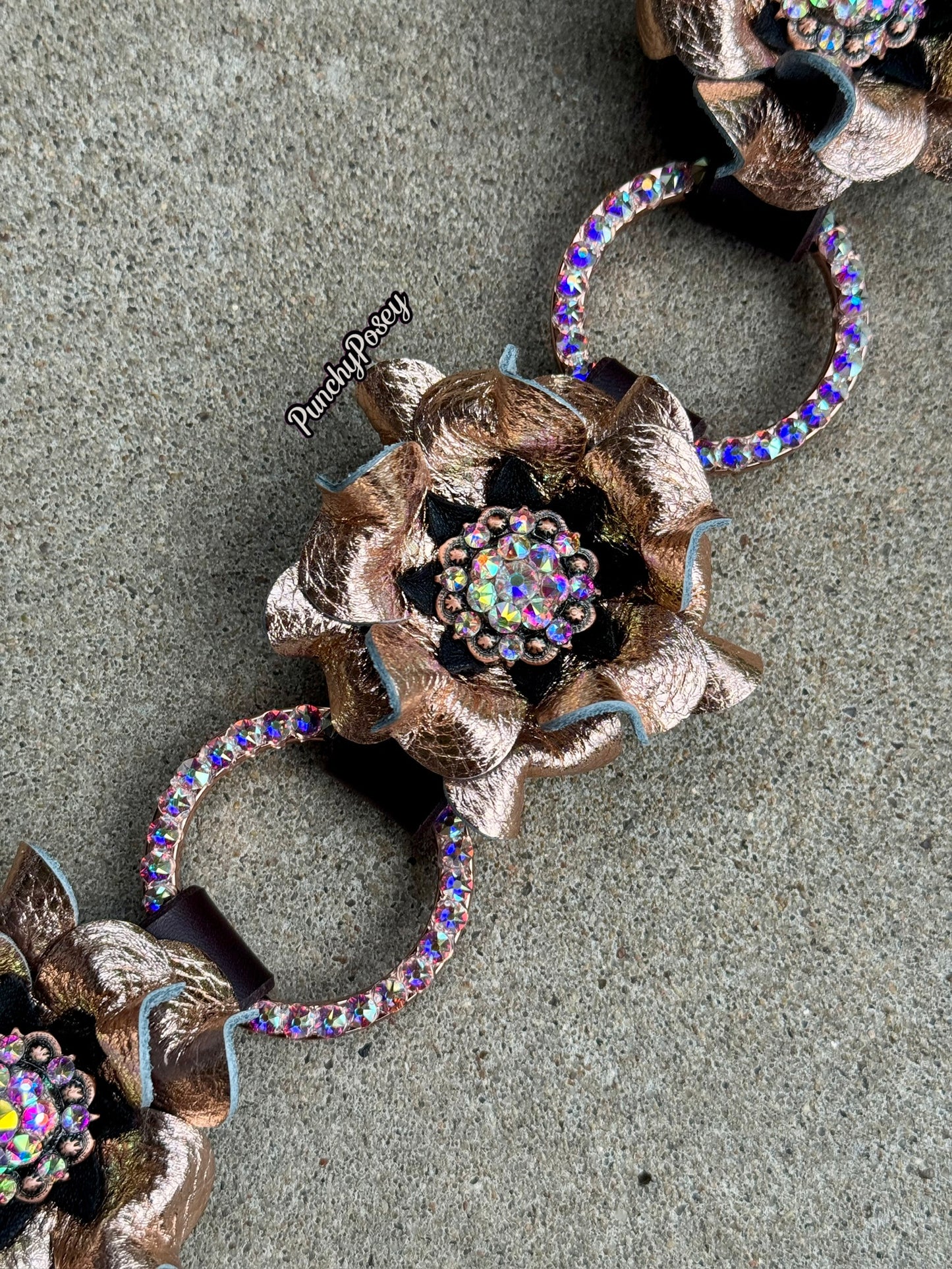 Rose Gold Bling Ring Breast Collar