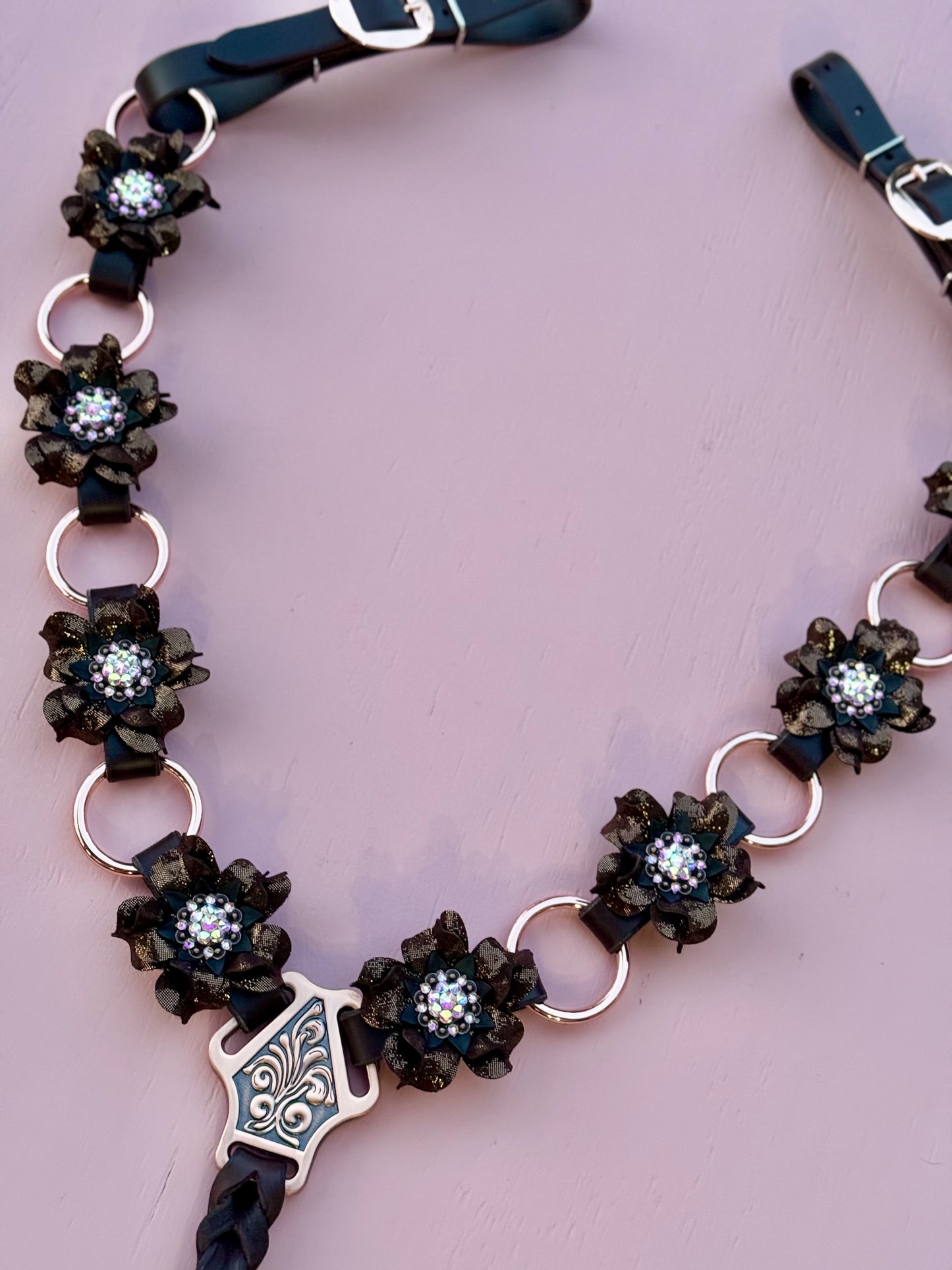 Shimmer Rose Gold Ring Breast Collar