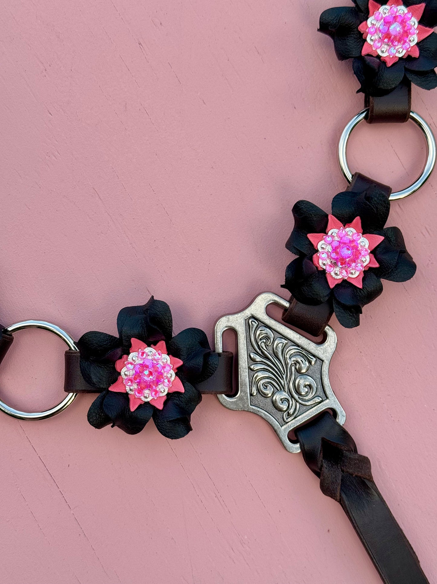 Black/Pink Posey Ring Breast Collar