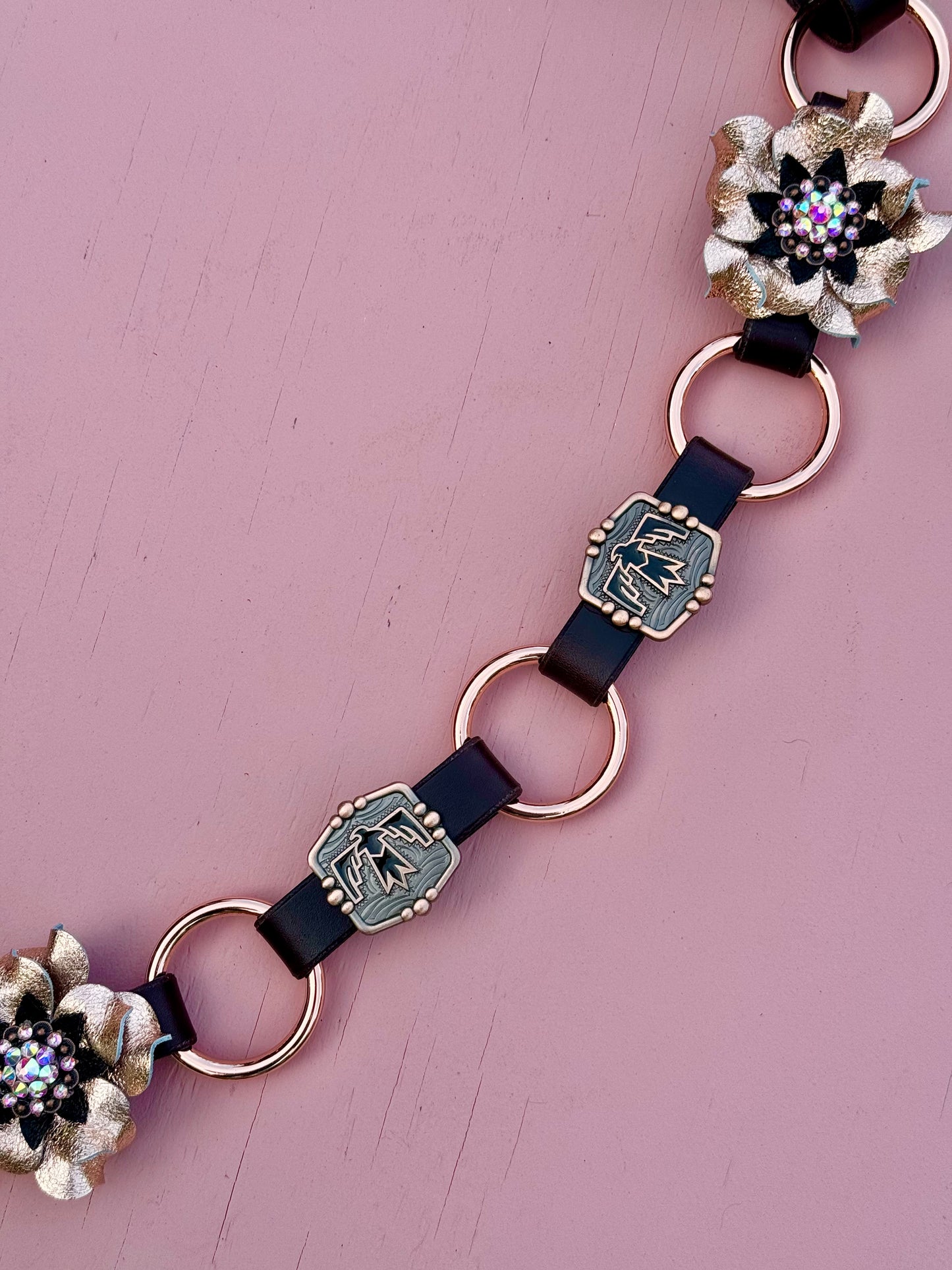 Rose Gold Thunderbird Ring Breast Collar