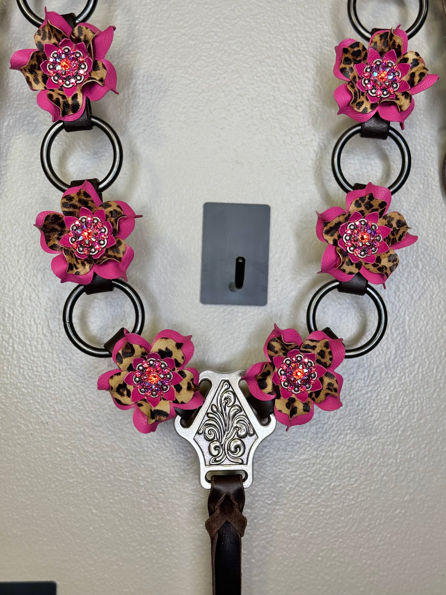 Pink Cheetah Ring Breast Collar