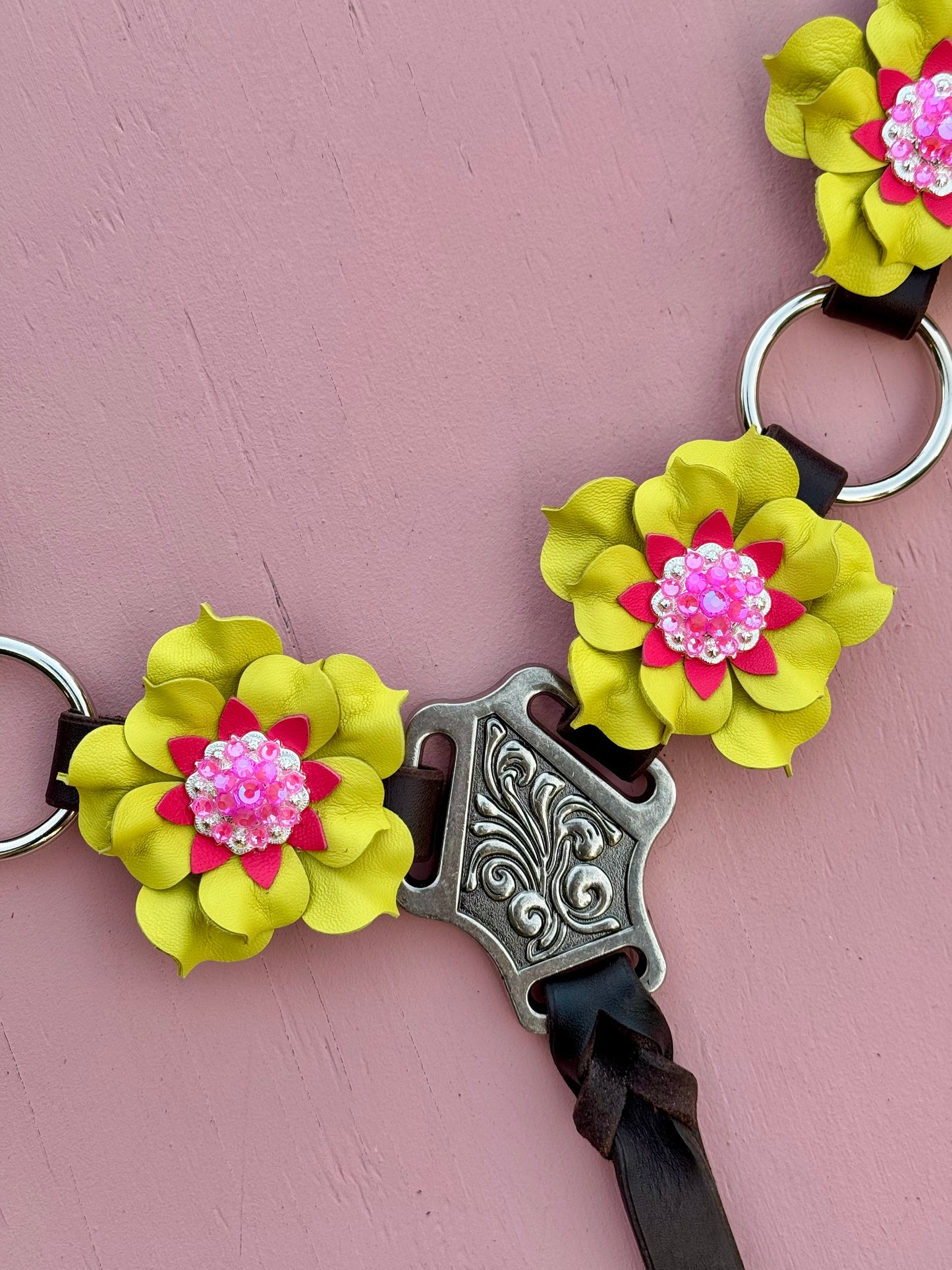 Yellow/Pink Posey Ring Breast Collar