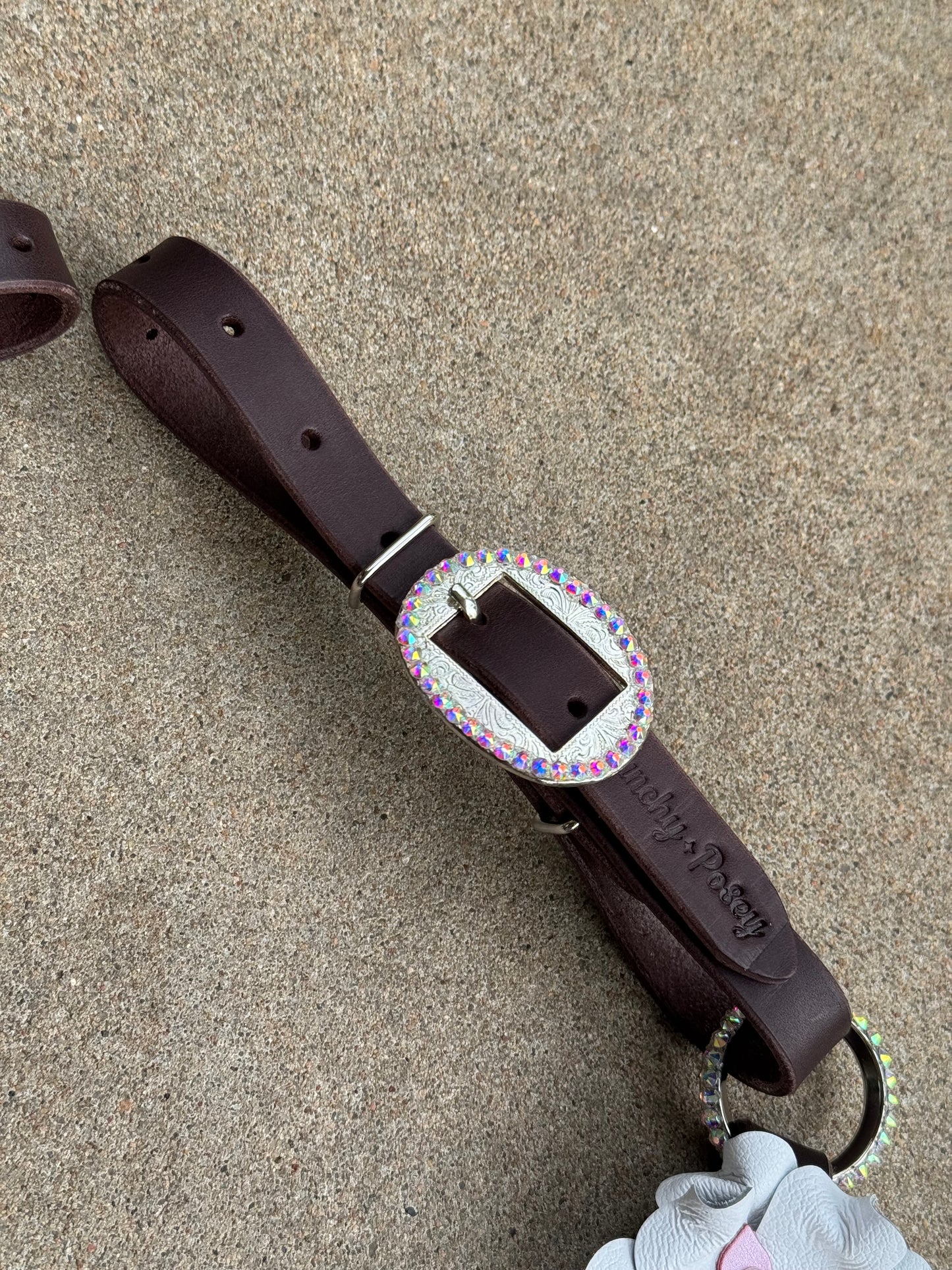 White Bling Ring Breast Collar