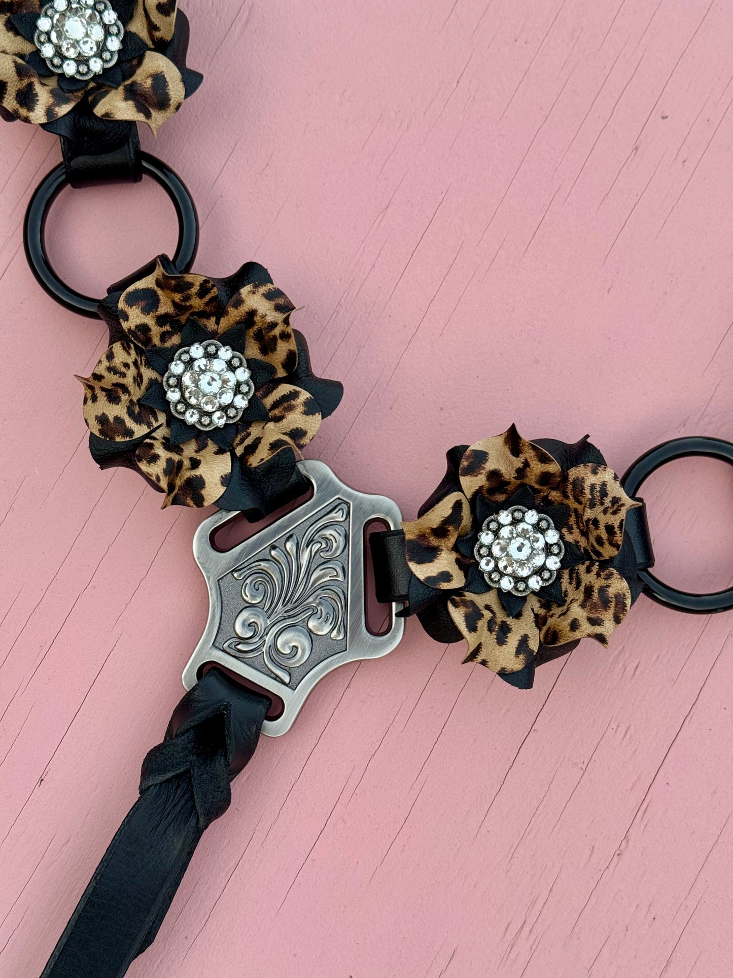 Black Cheetah Ring Breast Collar