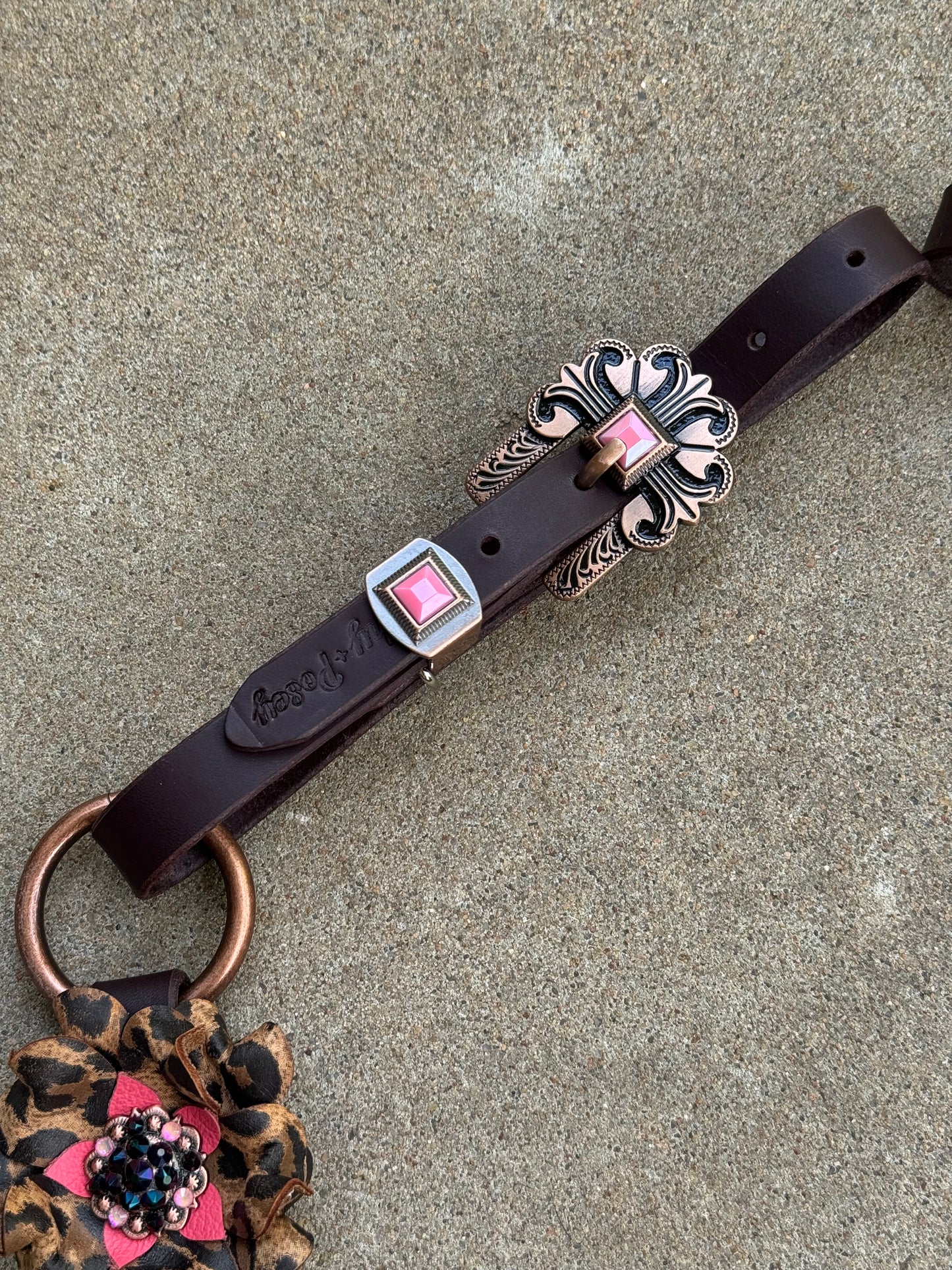 Coral Cheetah Breast Collar