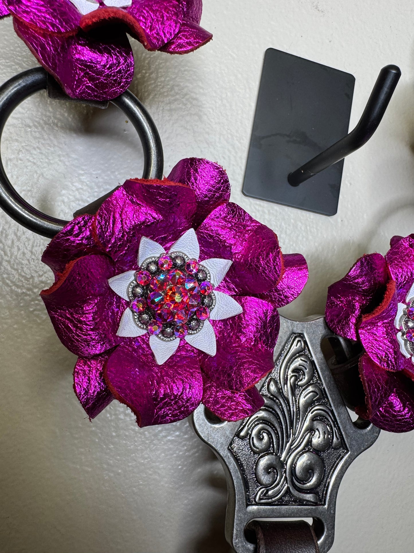 Metallic Hot Pink Ring Breast Collar