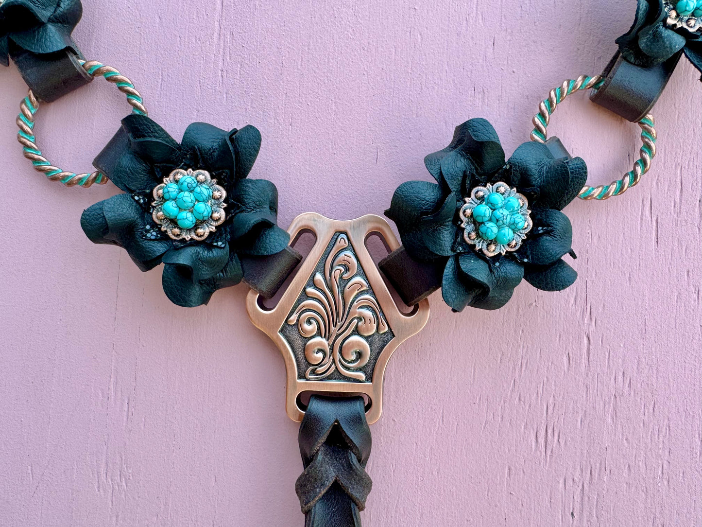 Black Turquoise Ring Breast Collar