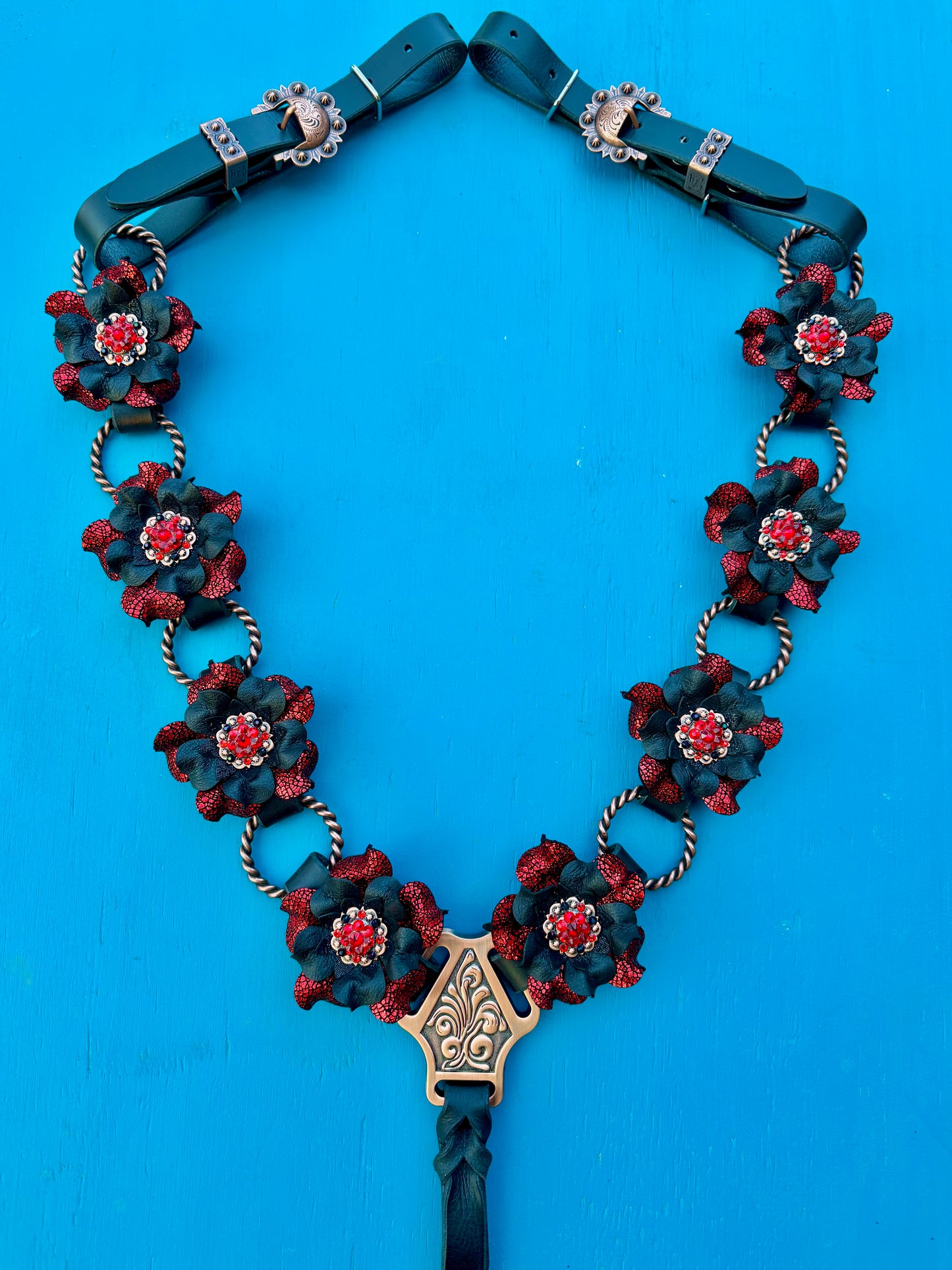 Red/Black Posey Ring Breast Collar