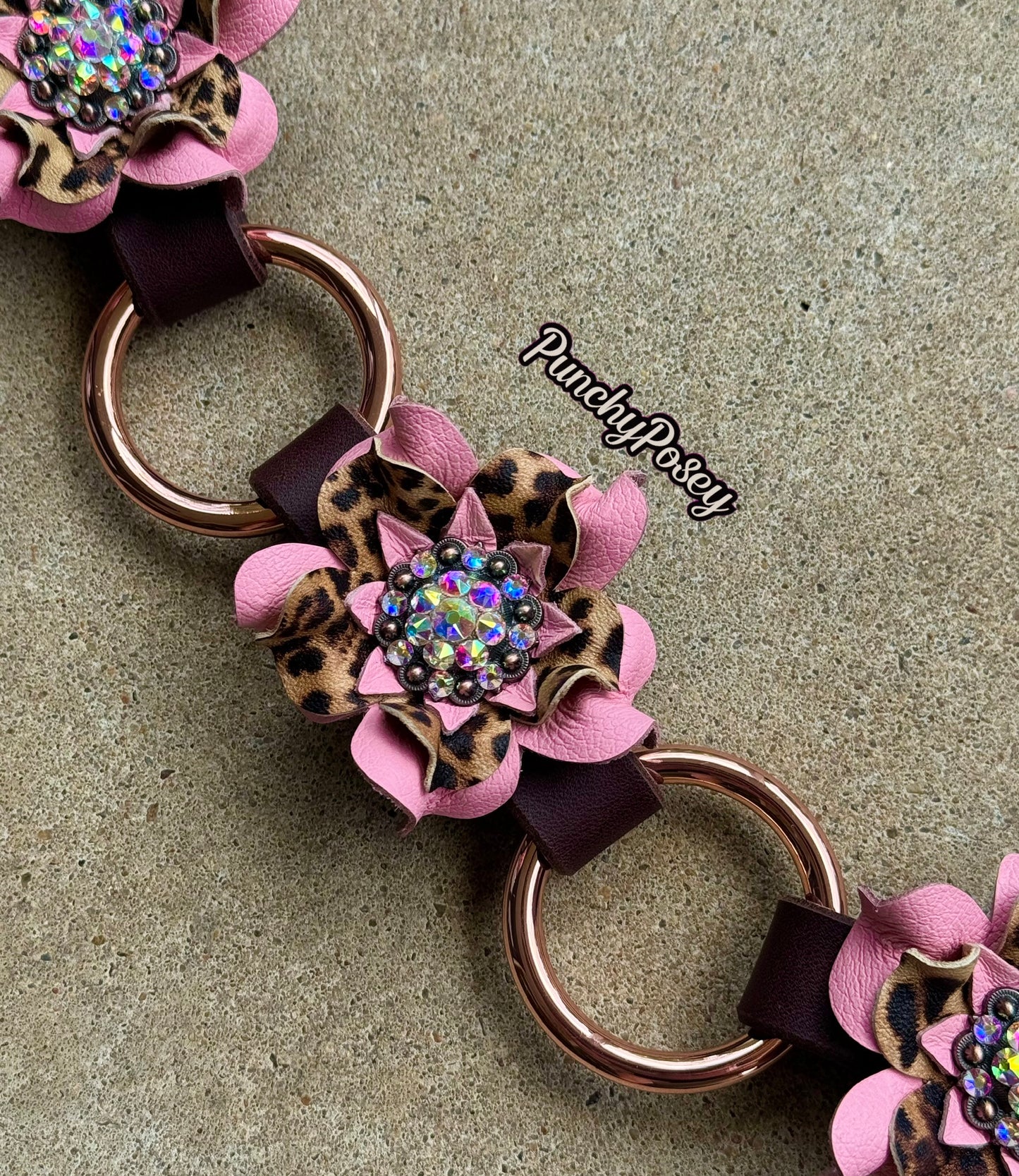 Baby Pink Cheetah Breast Collar
