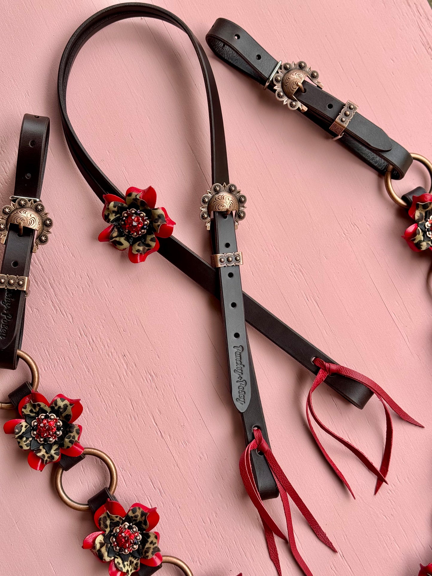 Red Cheetah Ring Breast Collar