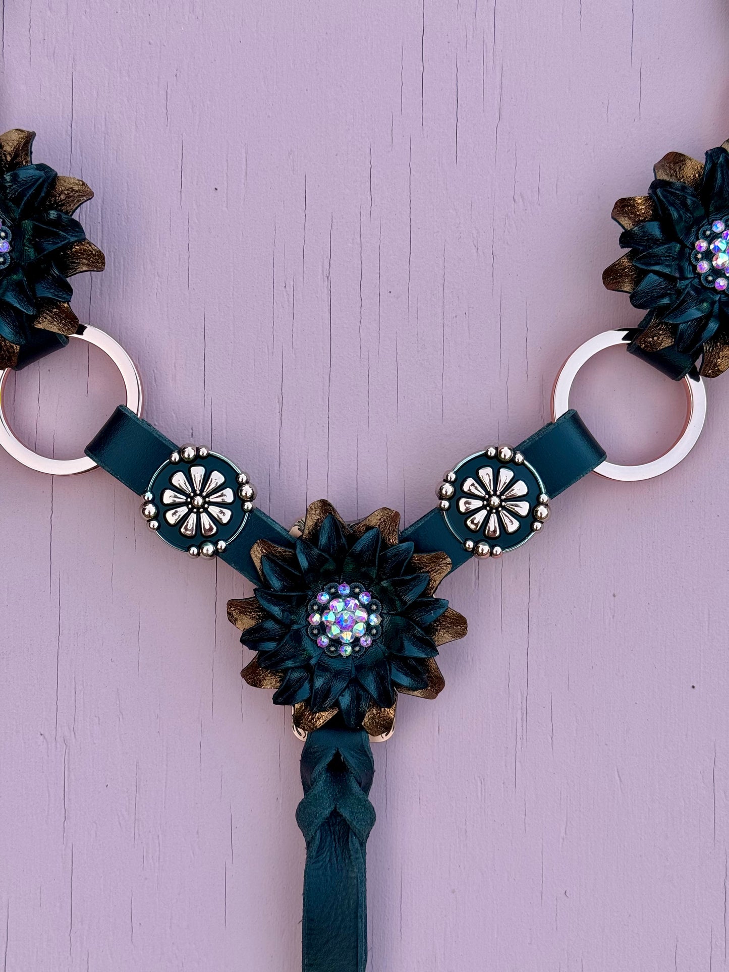 Black Rose Gold Ring Breast Collar