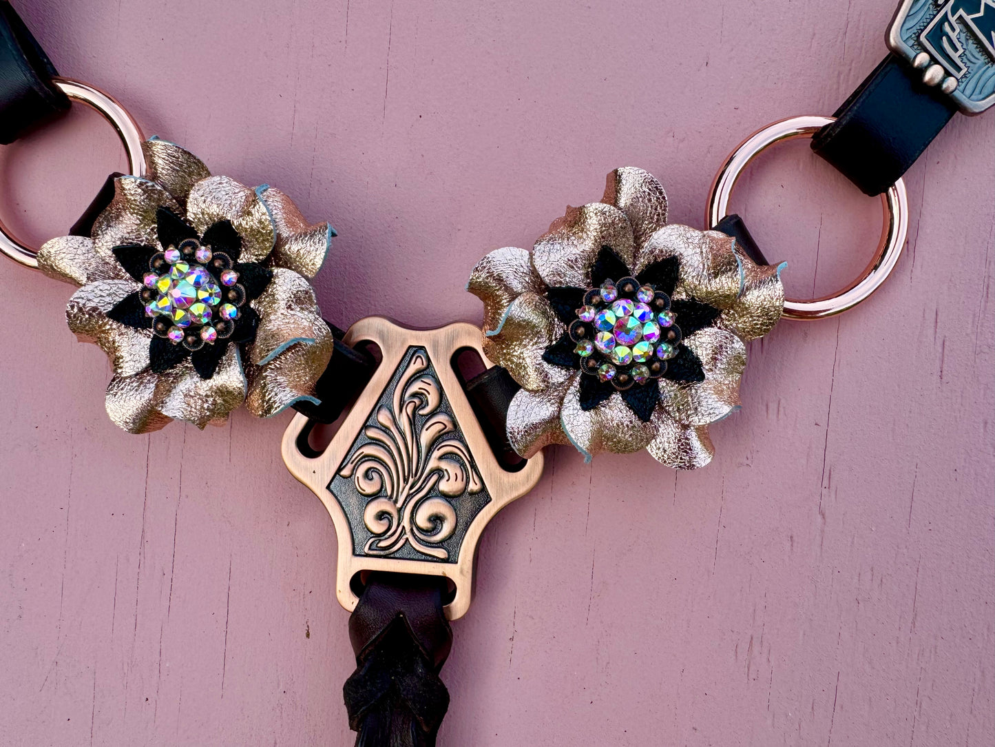 Rose Gold Thunderbird Ring Breast Collar