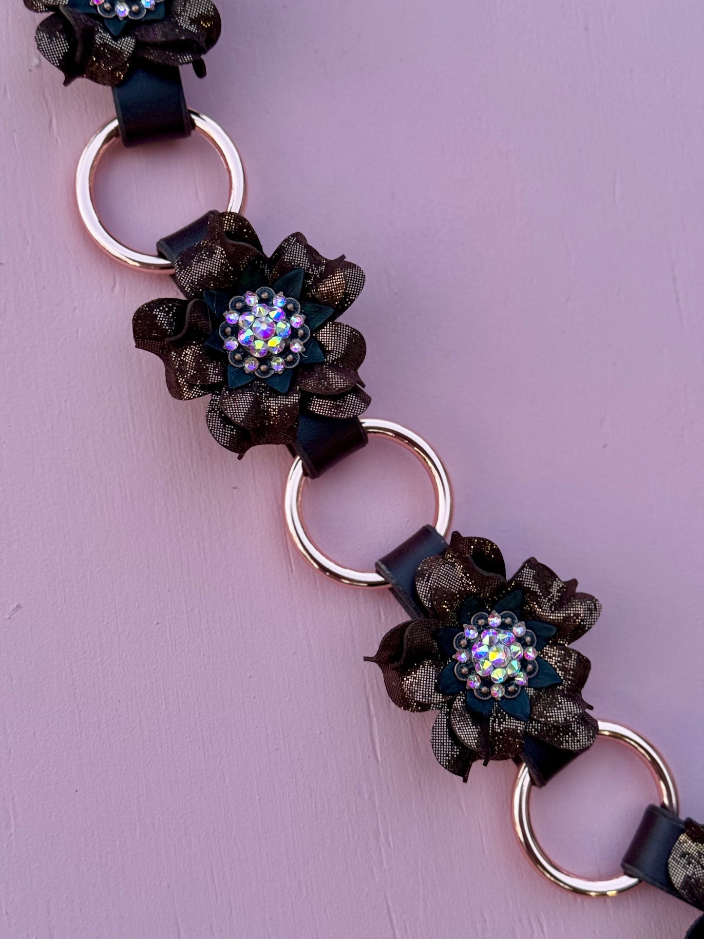 Shimmer Rose Gold Ring Breast Collar