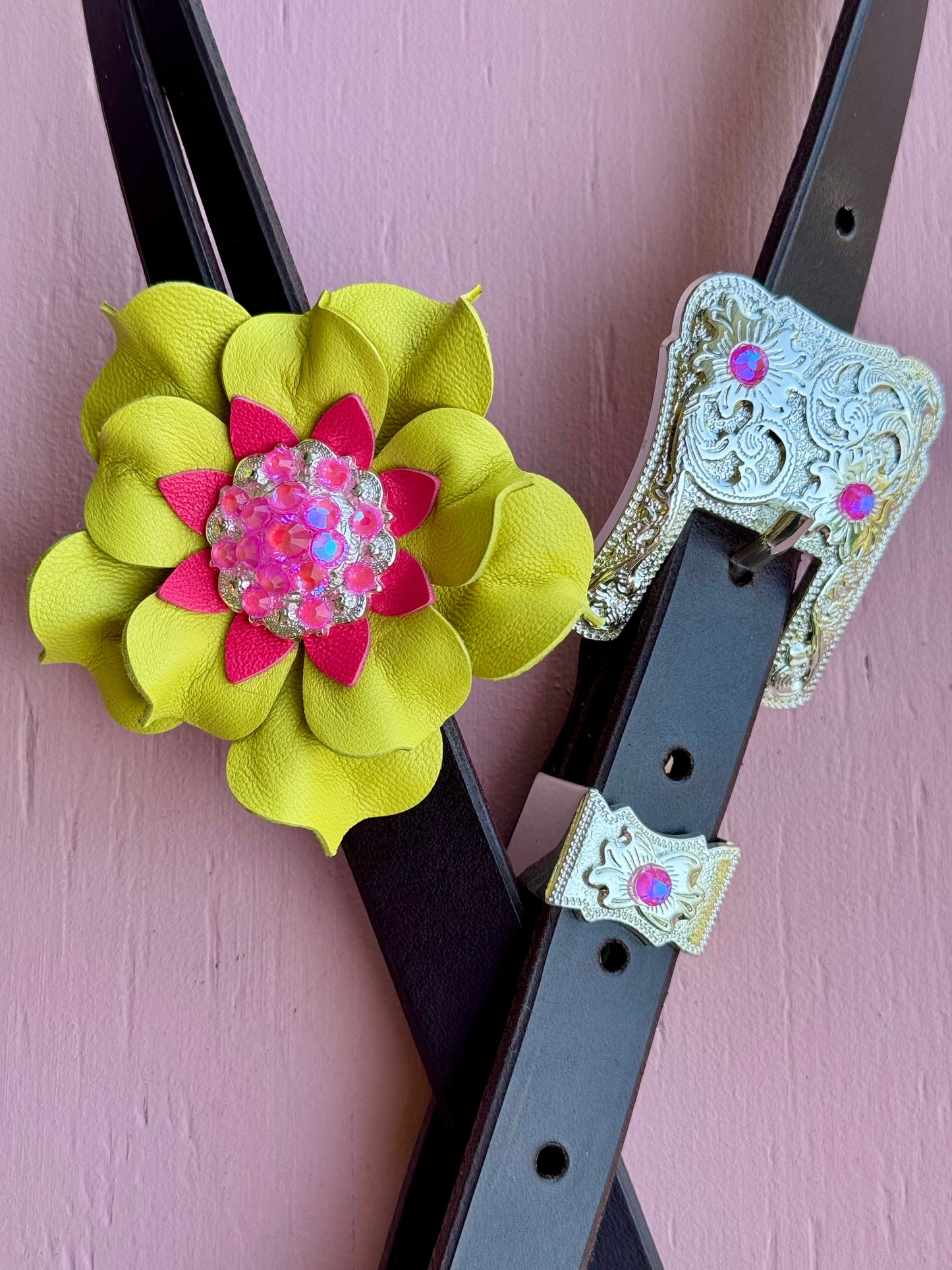 Yellow/Pink Posey Ring Breast Collar