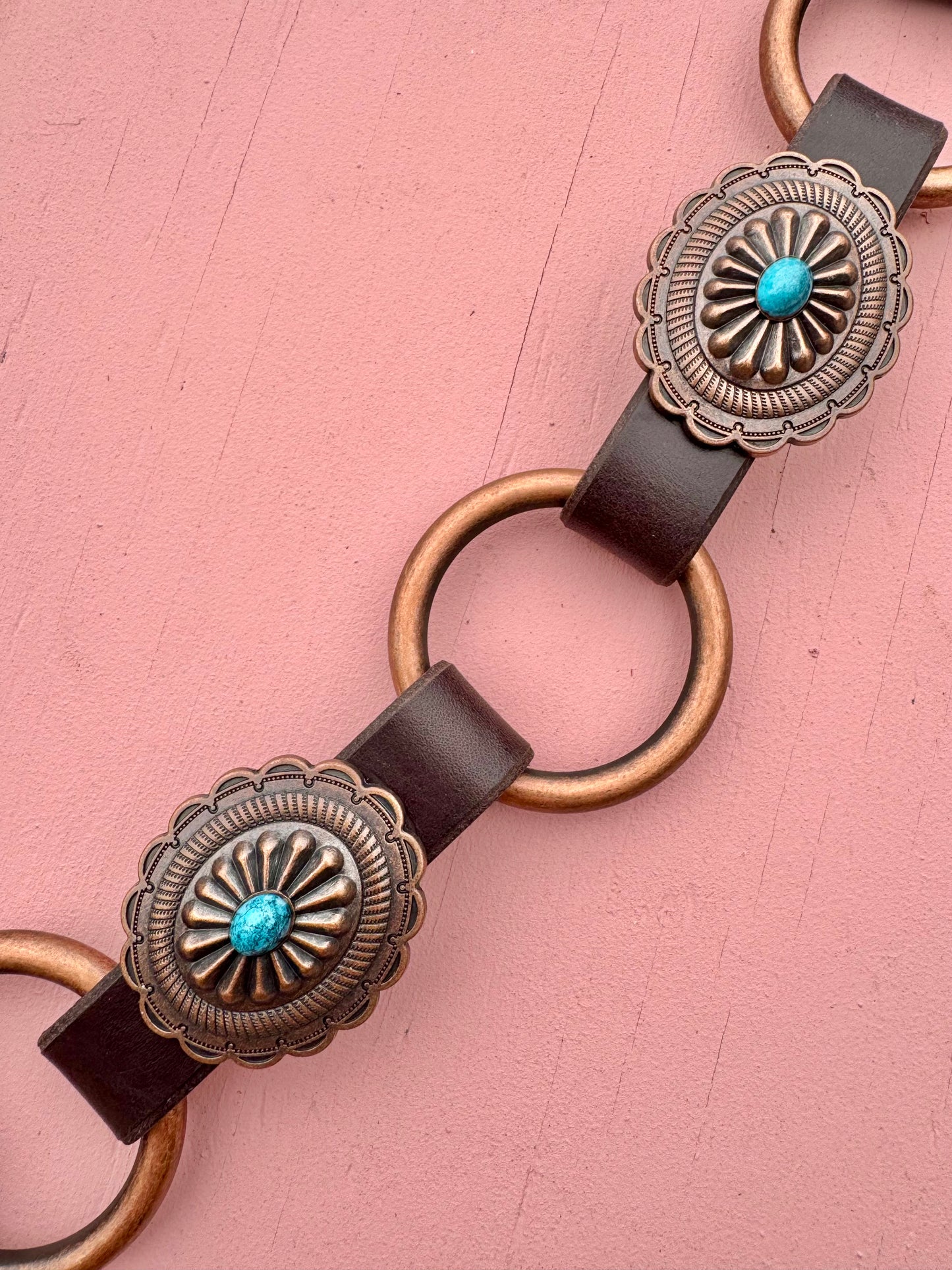 Red & Turquoise Ring Breast Collar