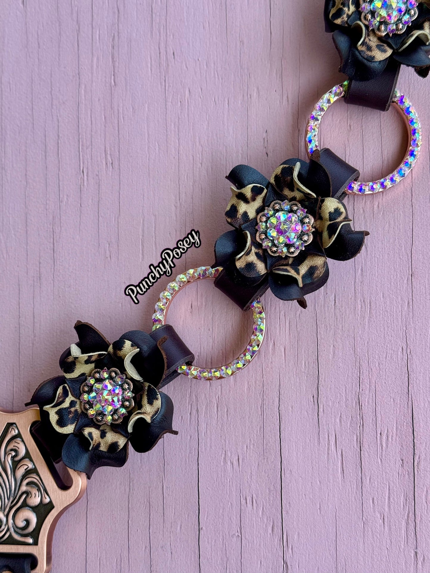 Cheetah Bling Ring Breast Collar