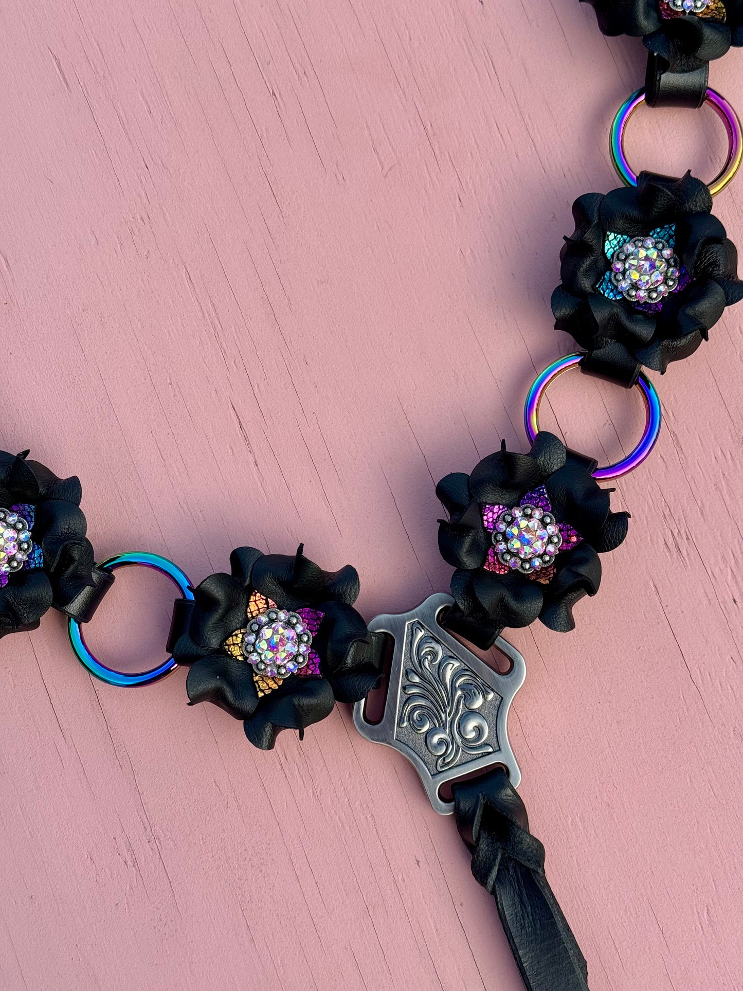 Black Rainbow Ring Breast Collar