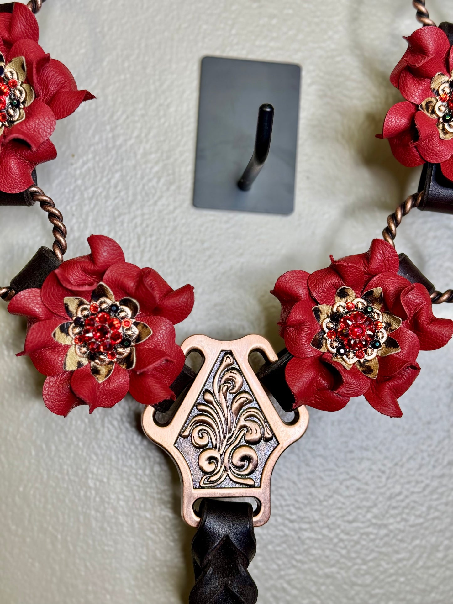Red Cheetah Ring Breast Collar