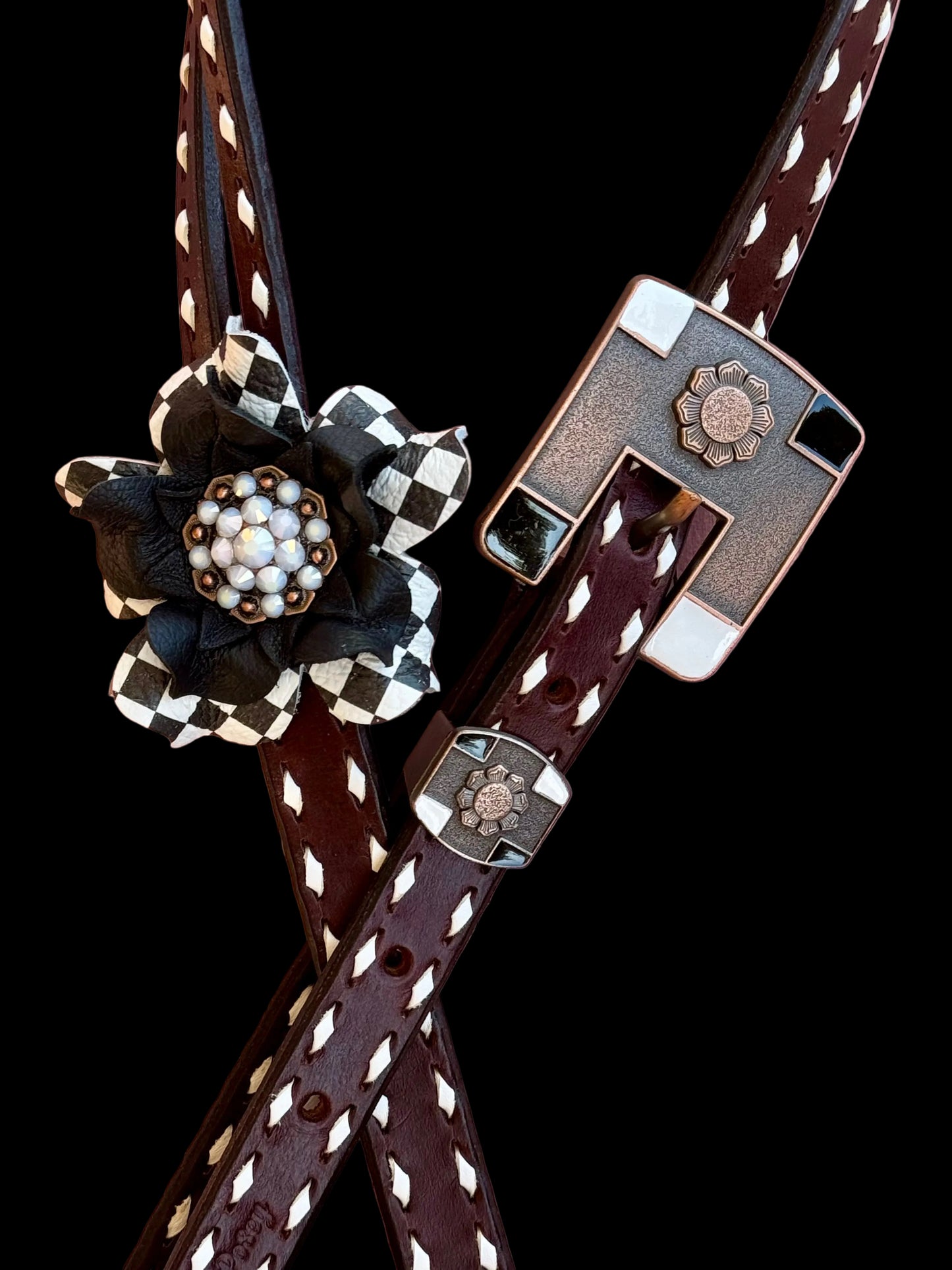 Checker Buckstitch Headstall