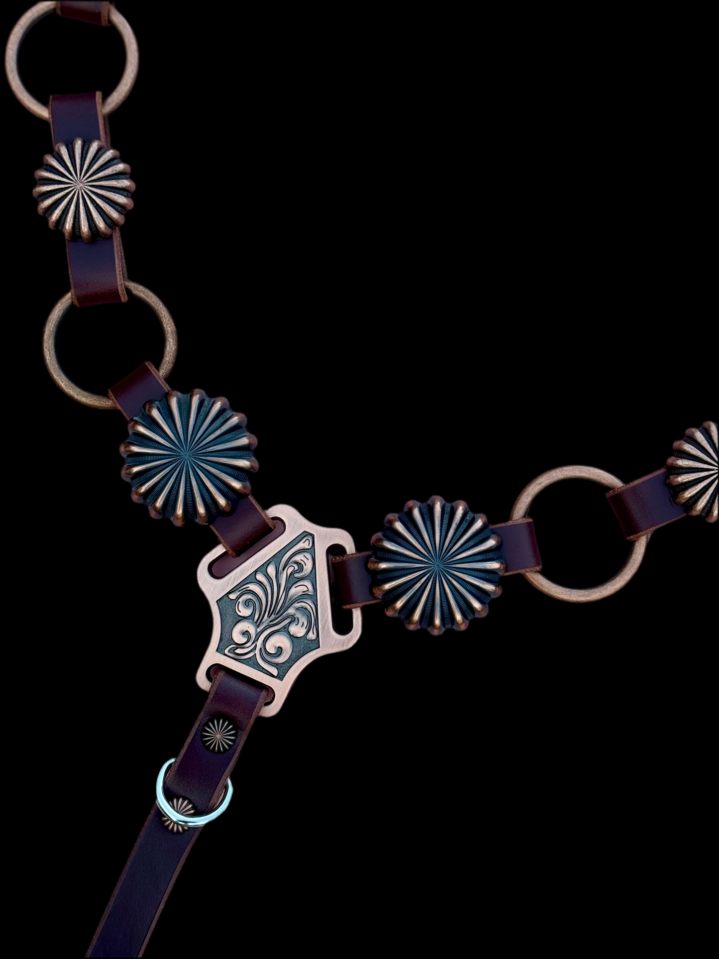 Pinwheel Concho Ring Breast Collar