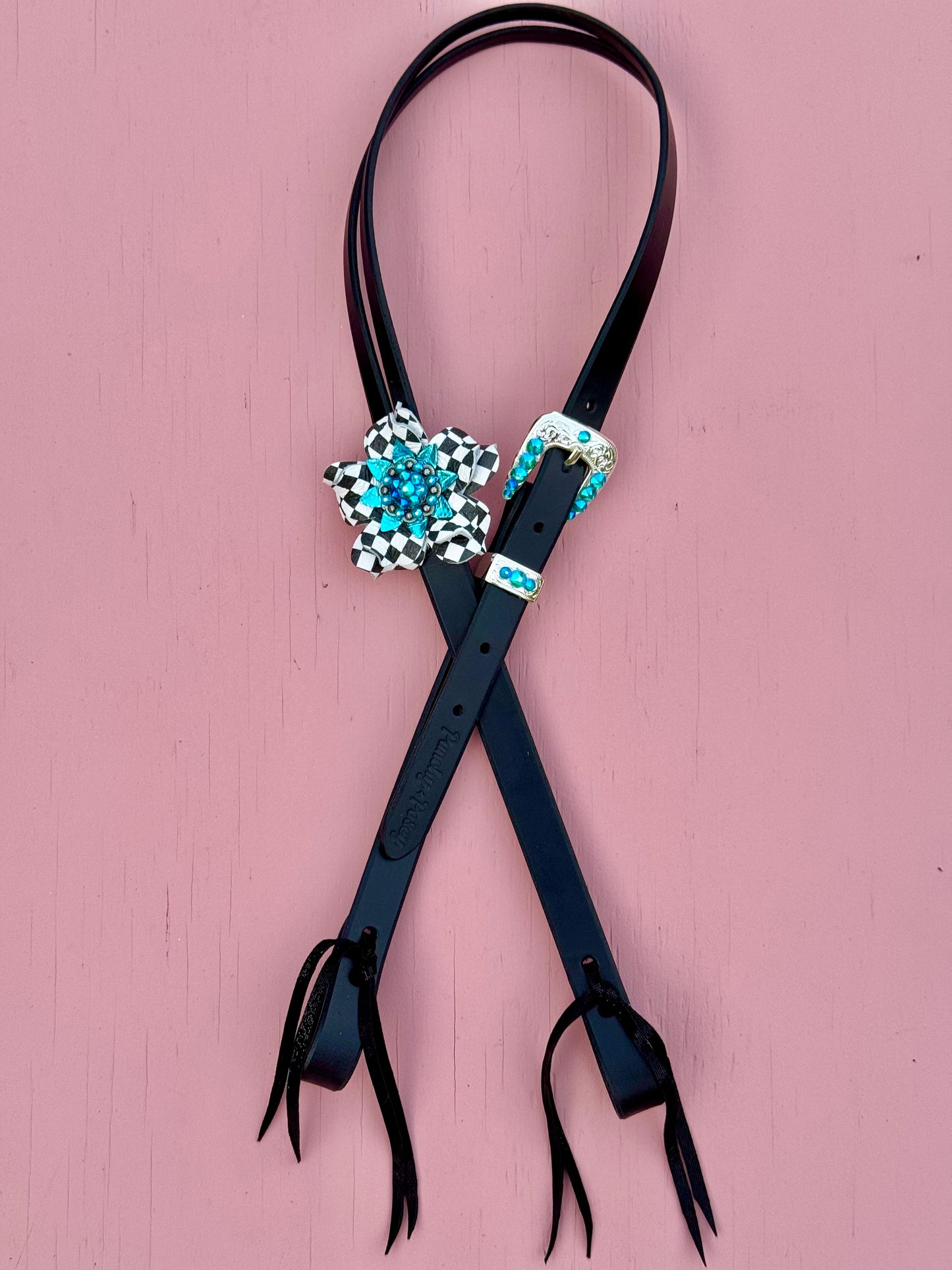 Turquoise Checker Ring Breast Collar