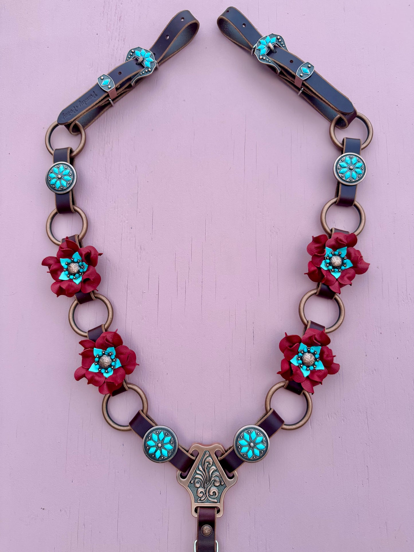 Red Turquoise Ring Breast Collar