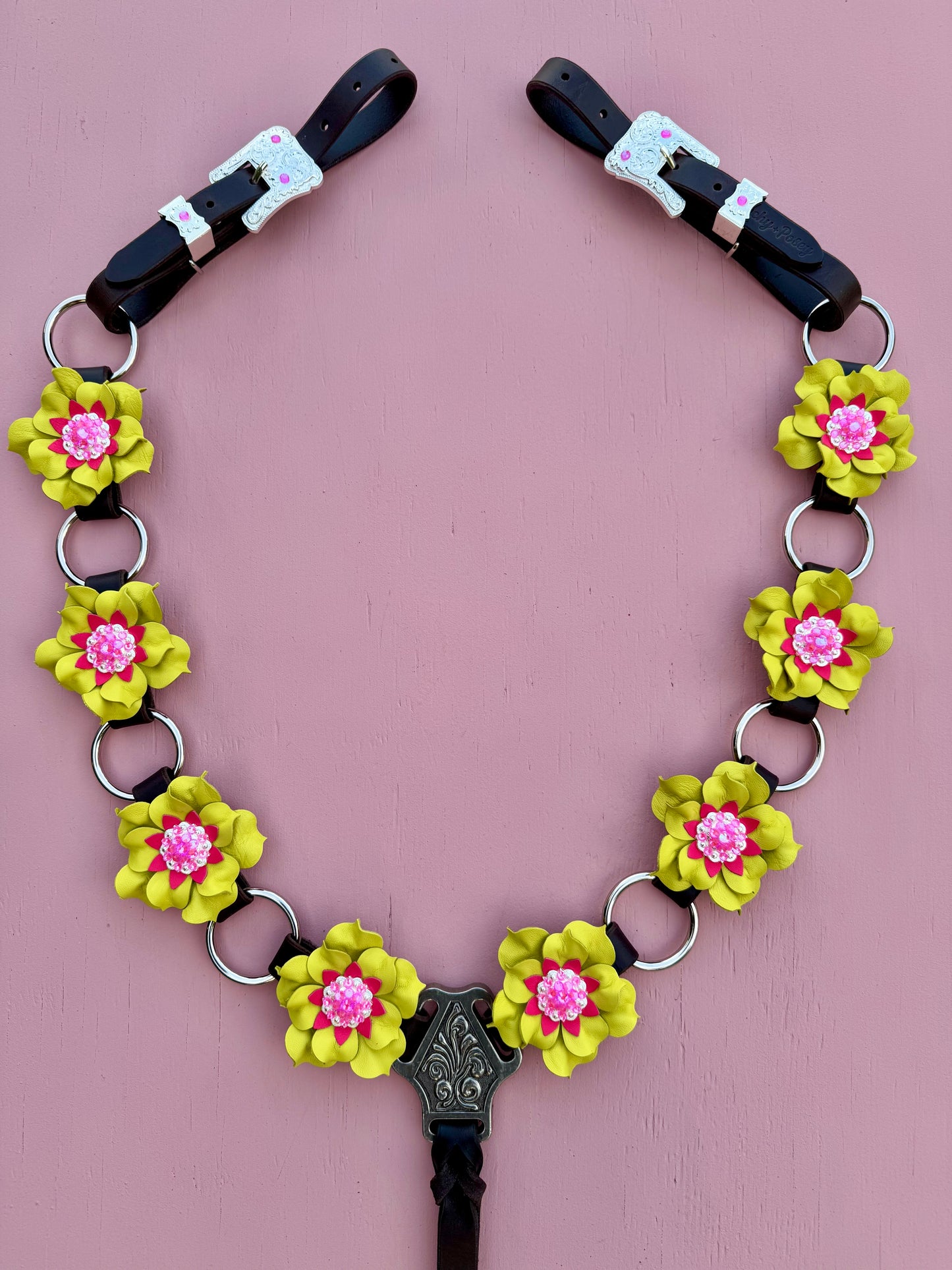 Yellow/Pink Posey Ring Breast Collar