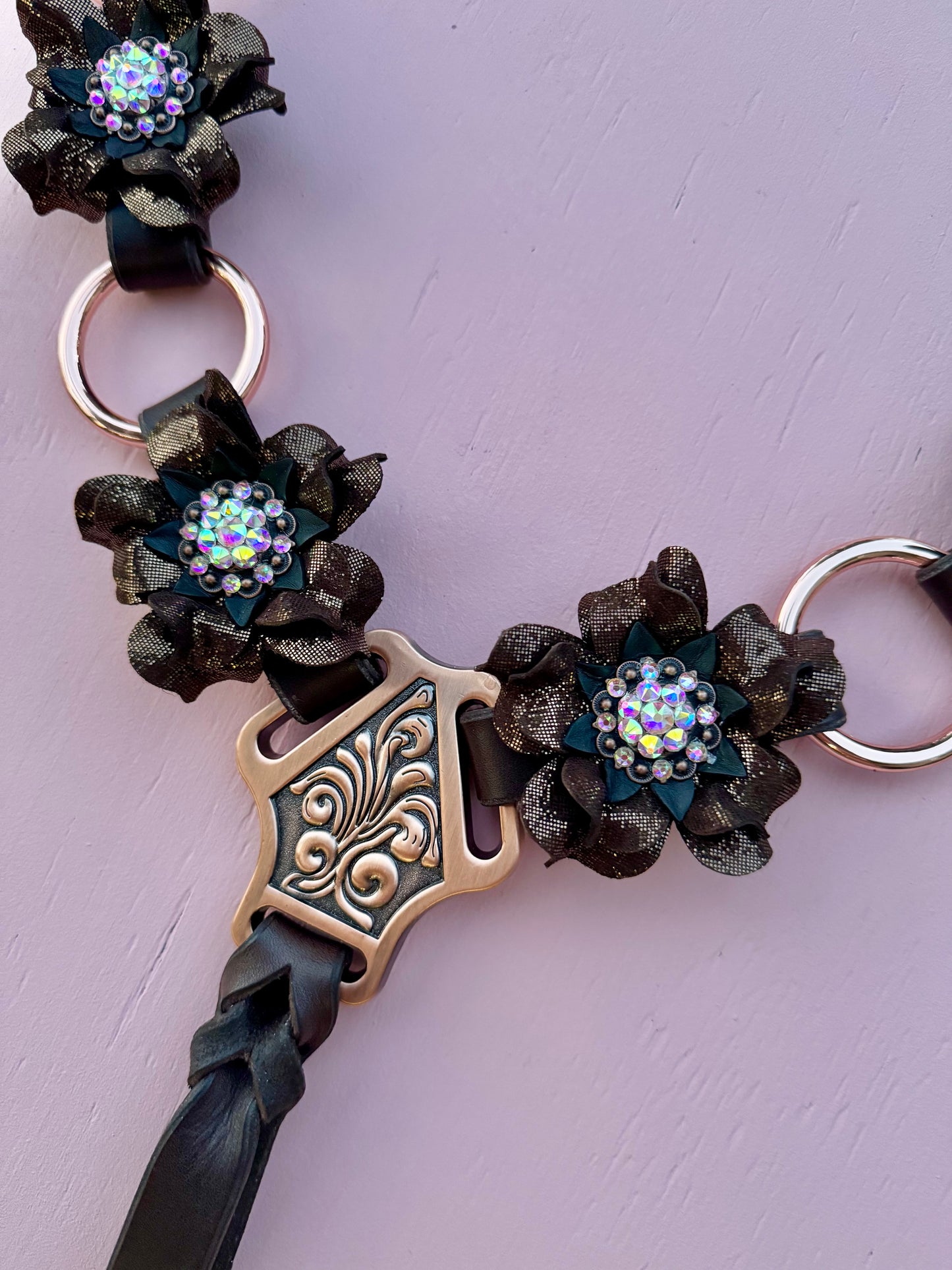 Shimmer Rose Gold Ring Breast Collar