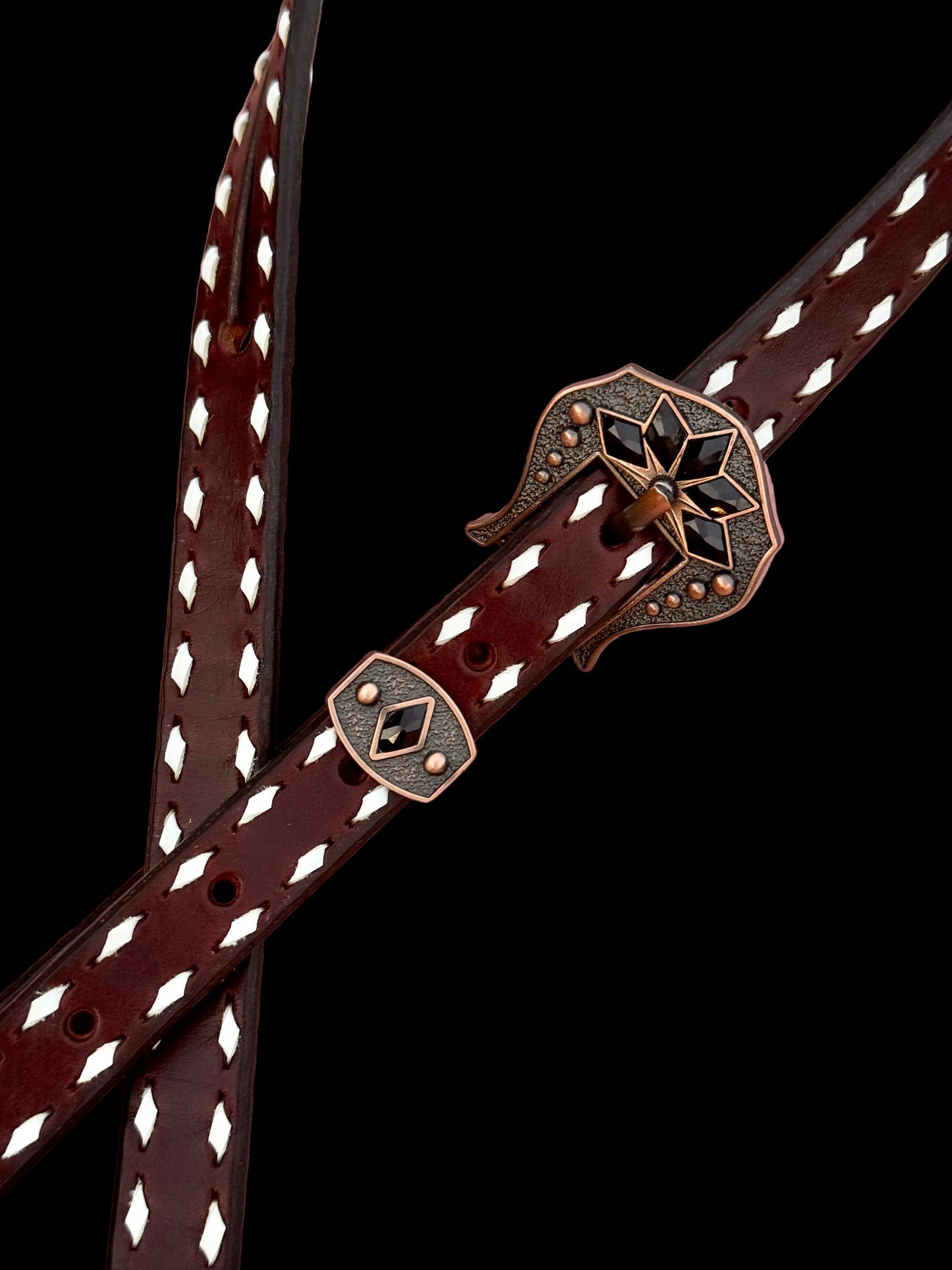 Chocolate White Headstalls