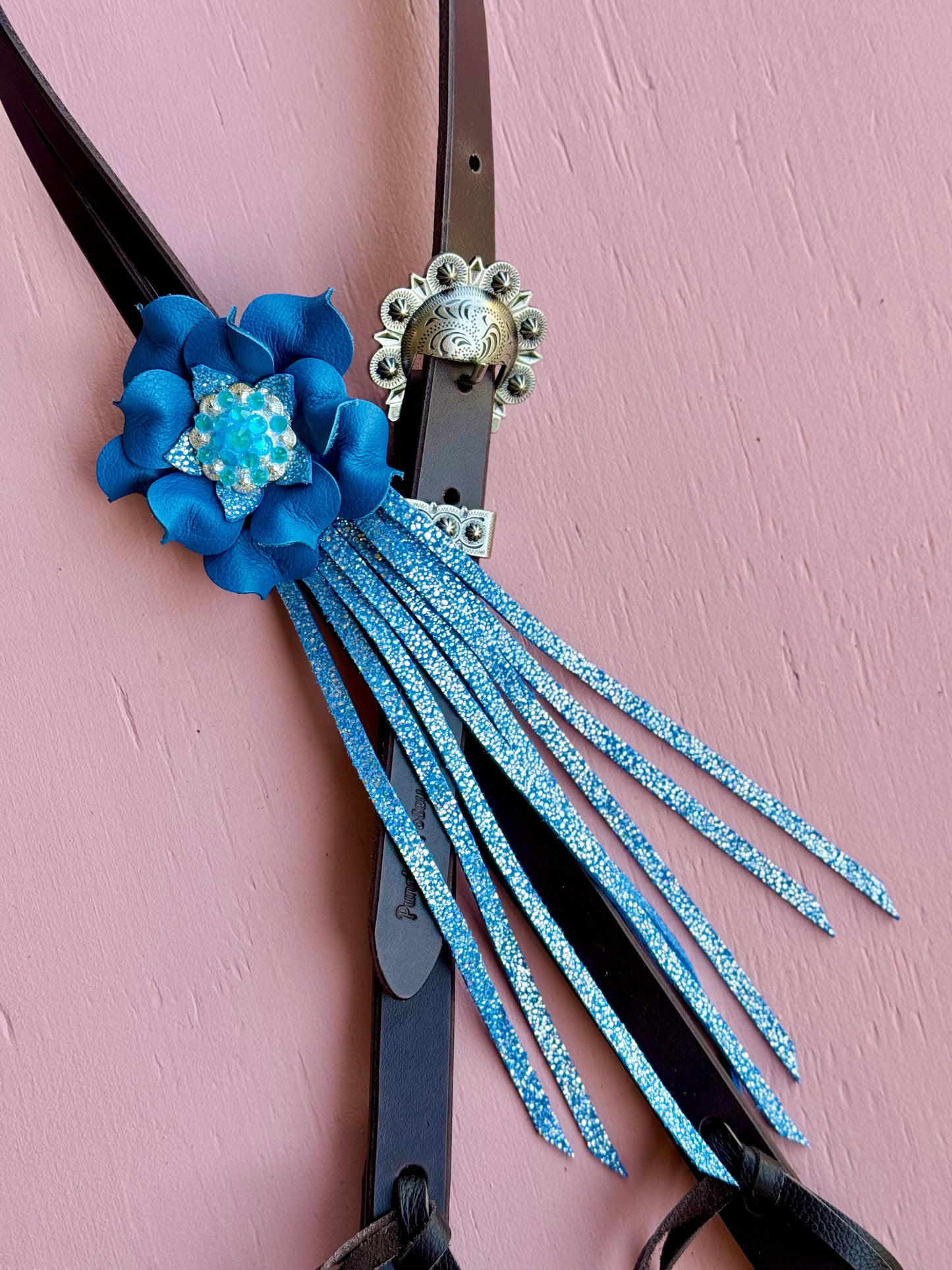 Blue Fringe Ring Breast Collar