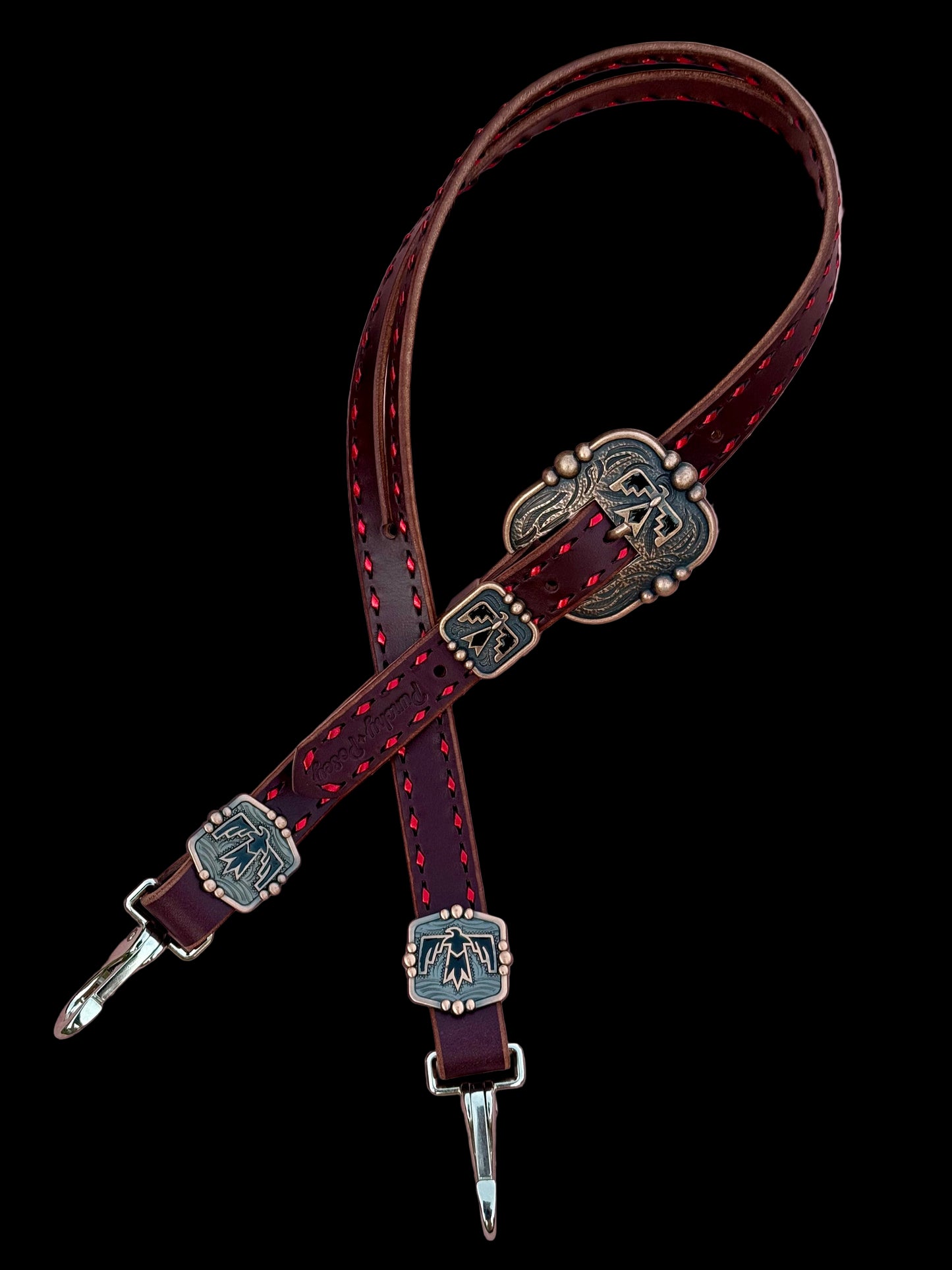 Metallic Red Thunderbird Headstall