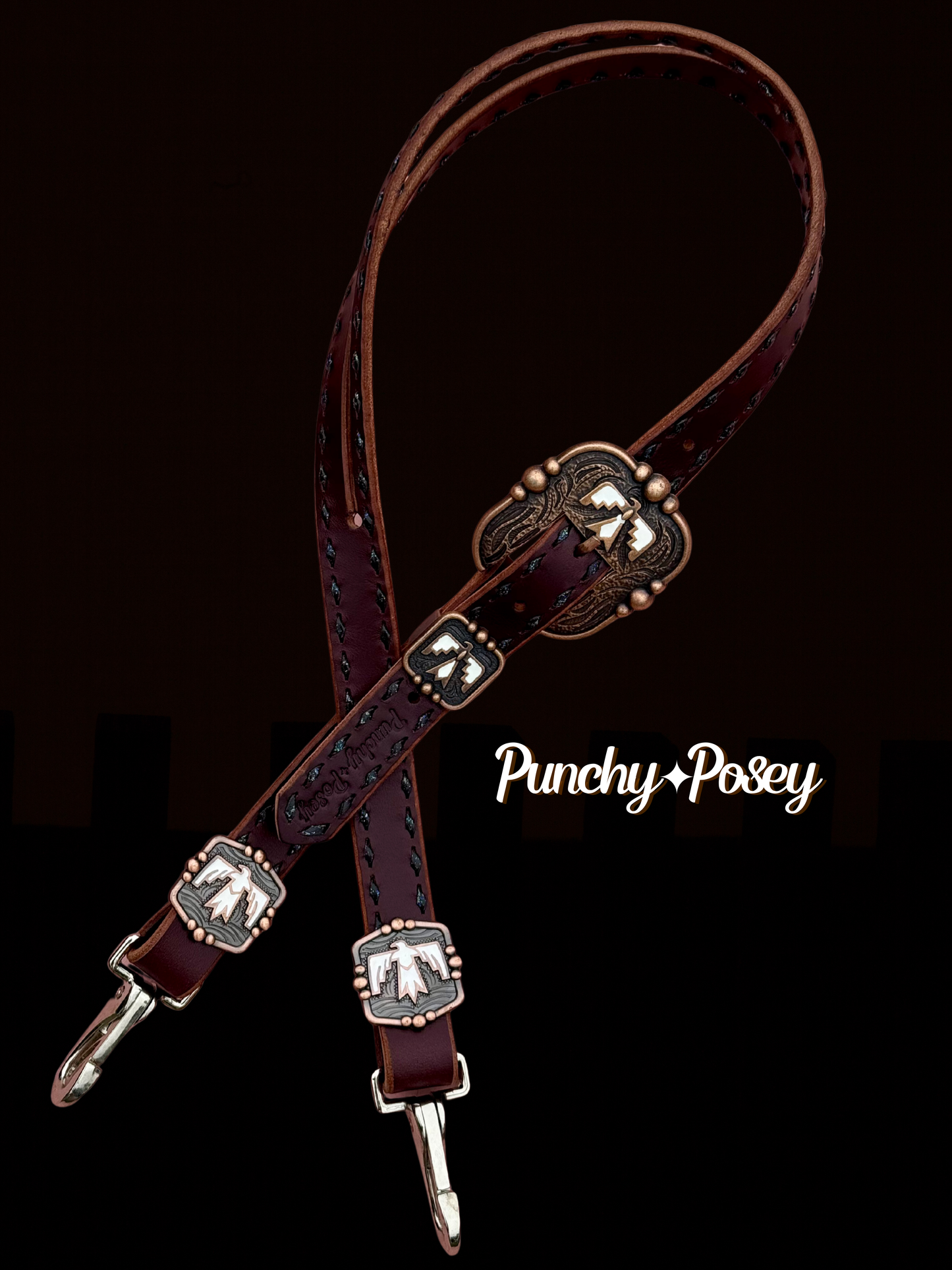 Black Glitter Thunderbird Headstall