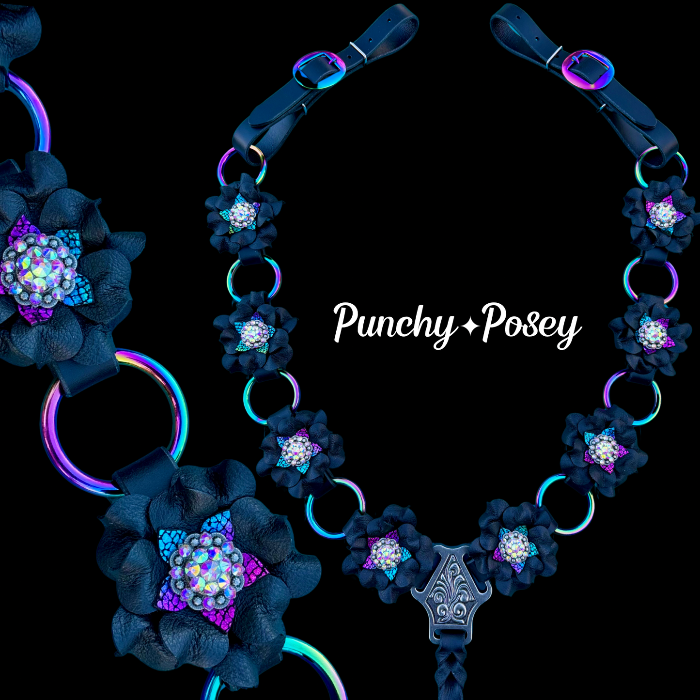 Black Rainbow Ring Breast Collar