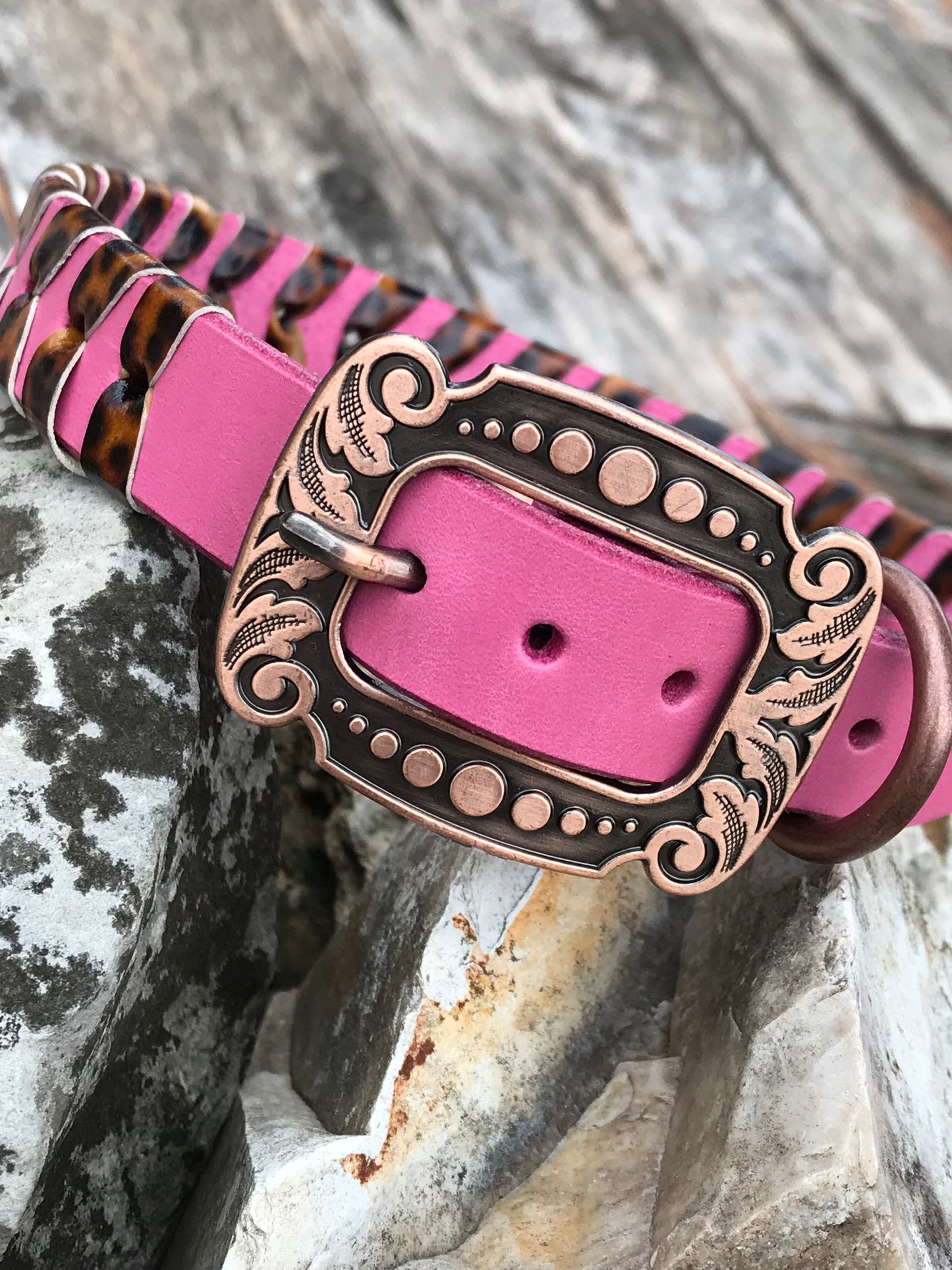 Leopard Laced Dog Collar
