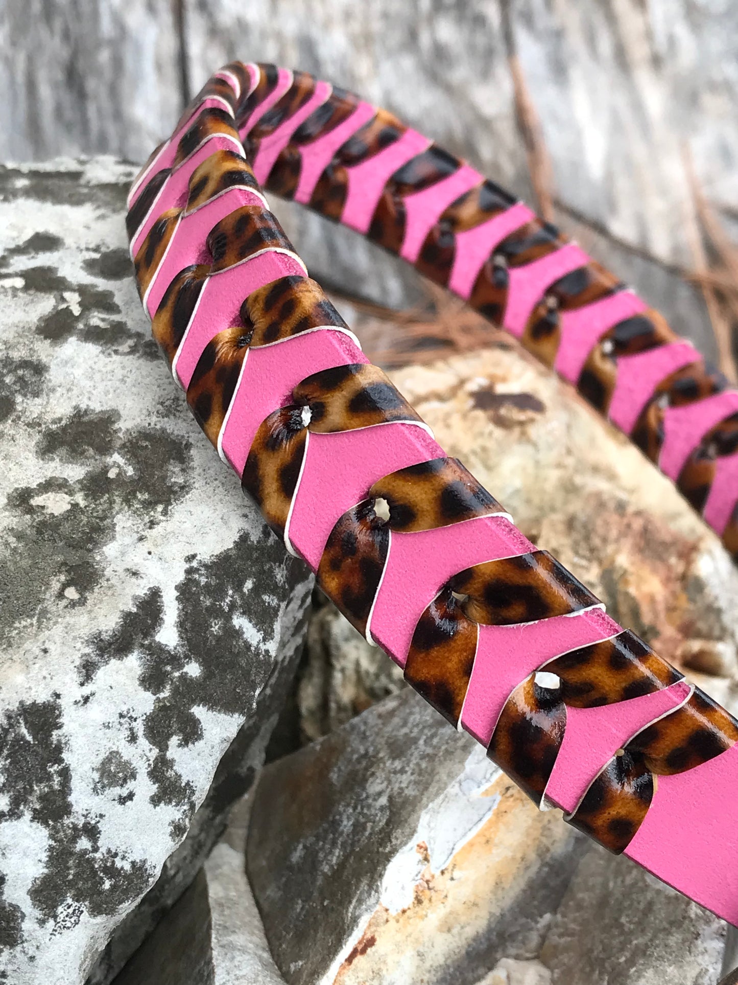 Leopard Laced Dog Collar