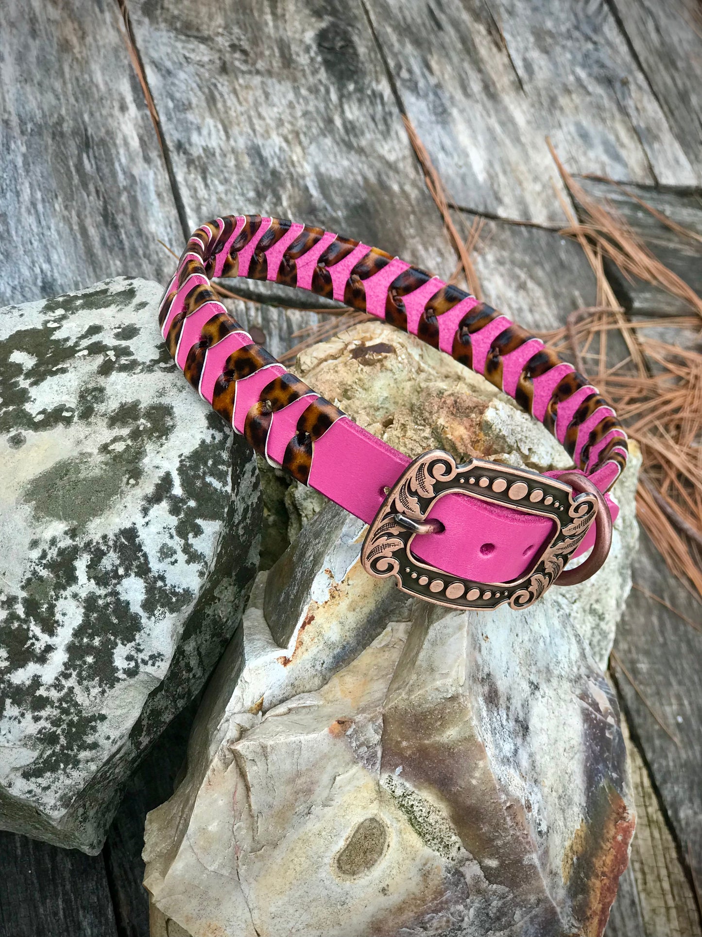Leopard Laced Dog Collar