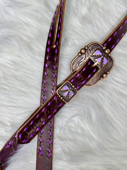 Purple Thunderbird Headstall