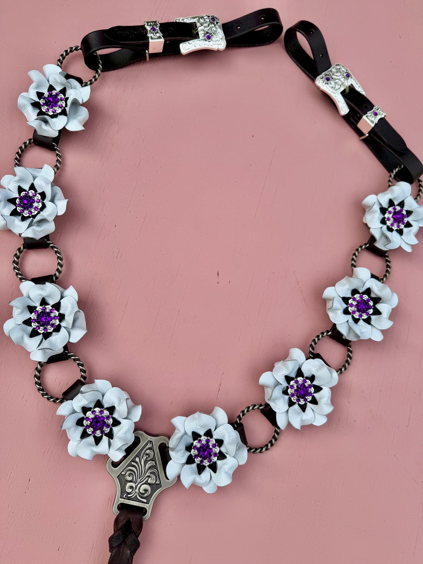 White/Purple Ring Breast Collar