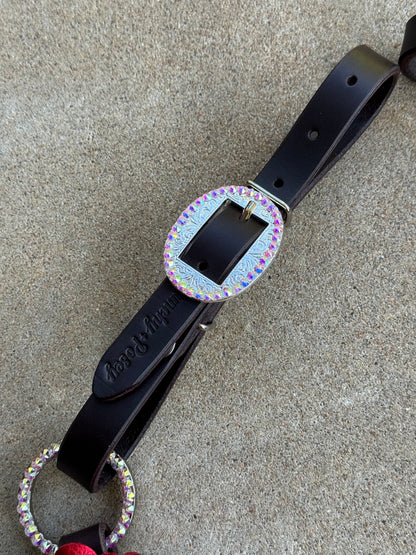Metallic Red Bling Breast Collar